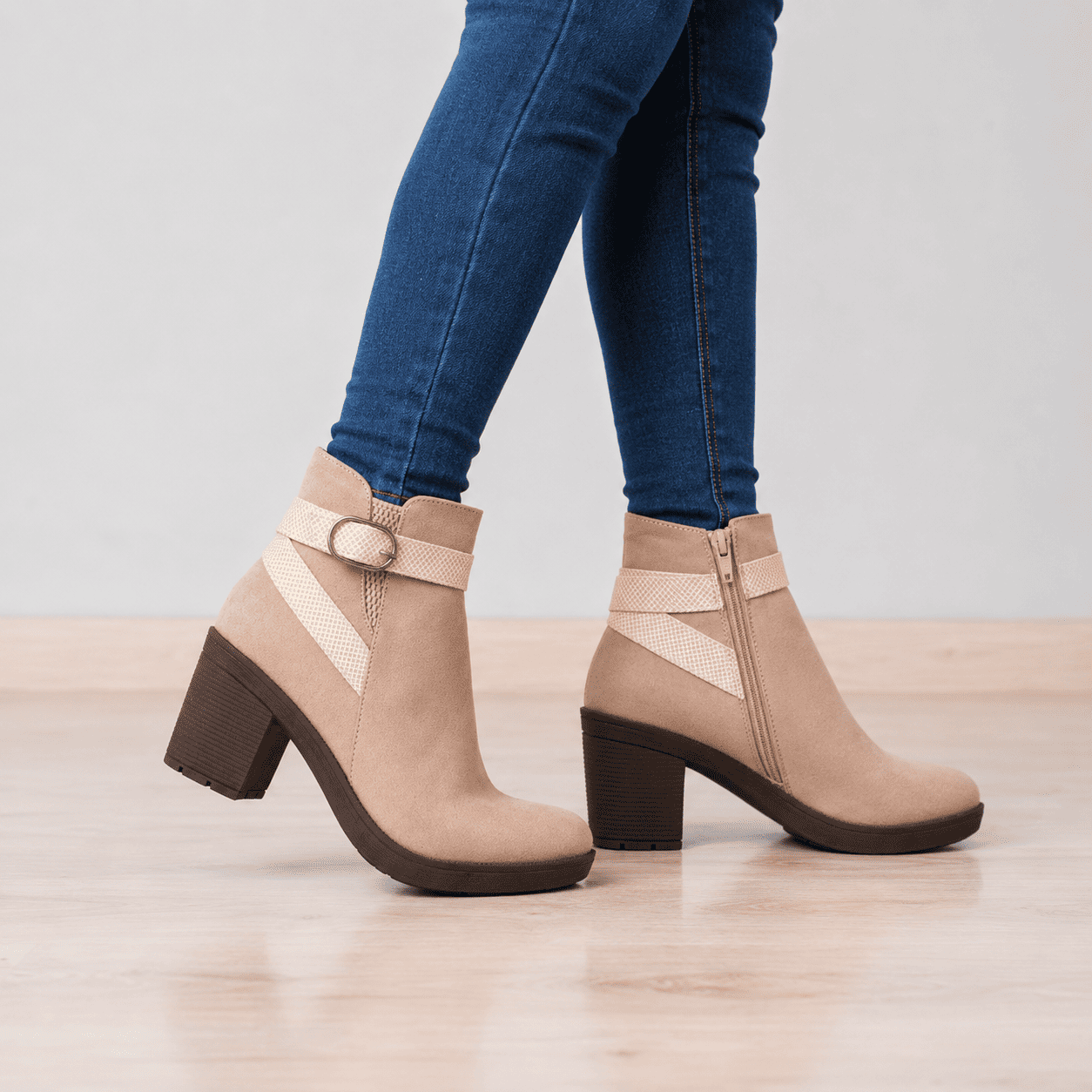 BOTINES MUJER WAVRE TOPO - 1