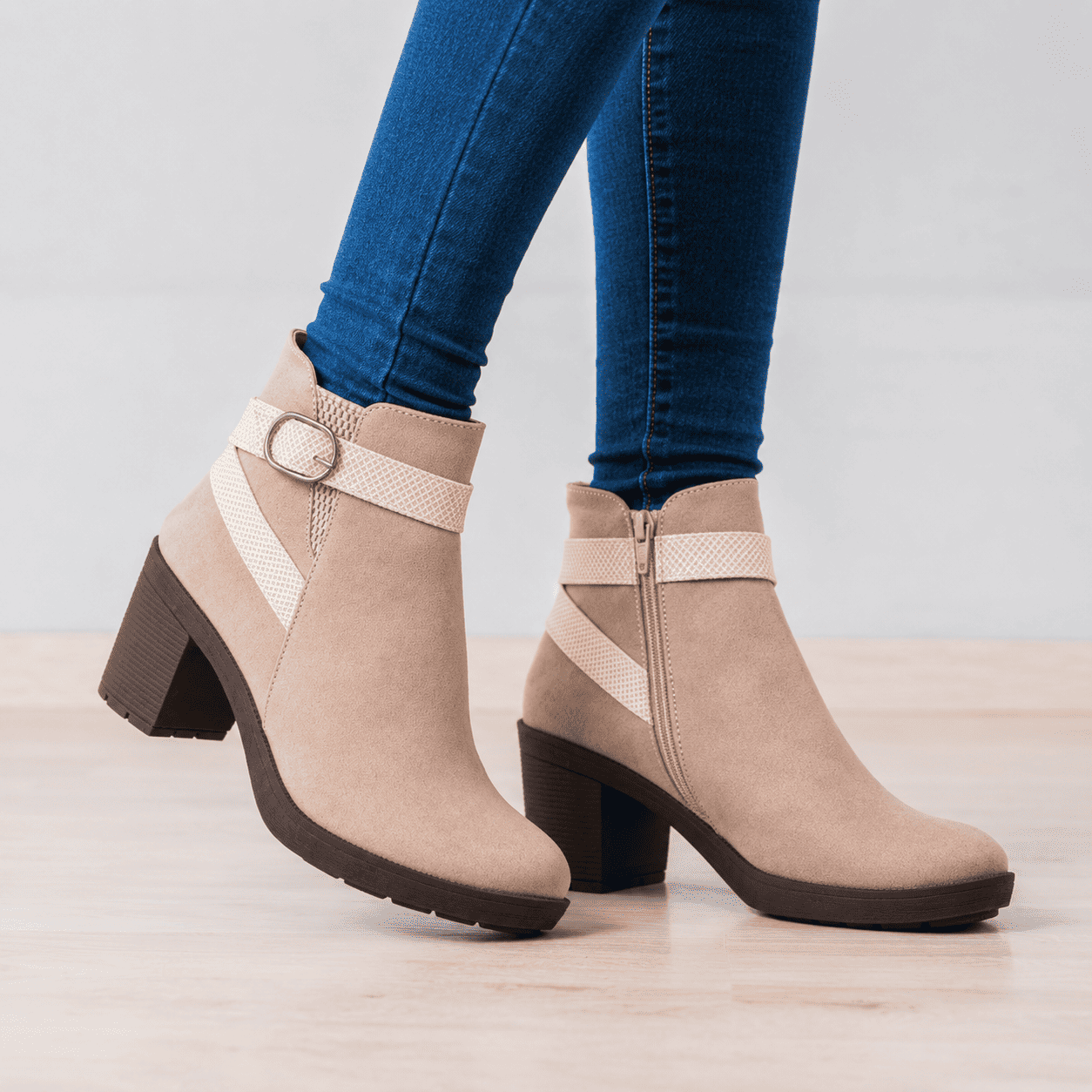 BOTINES MUJER WAVRE TOPO - 2