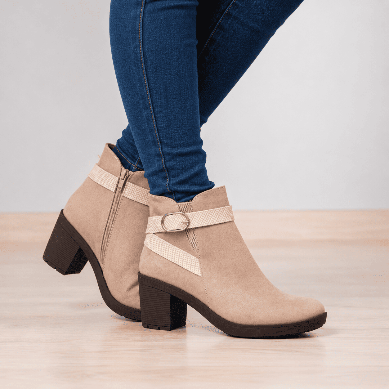 BOTINES MUJER WAVRE TOPO - 3