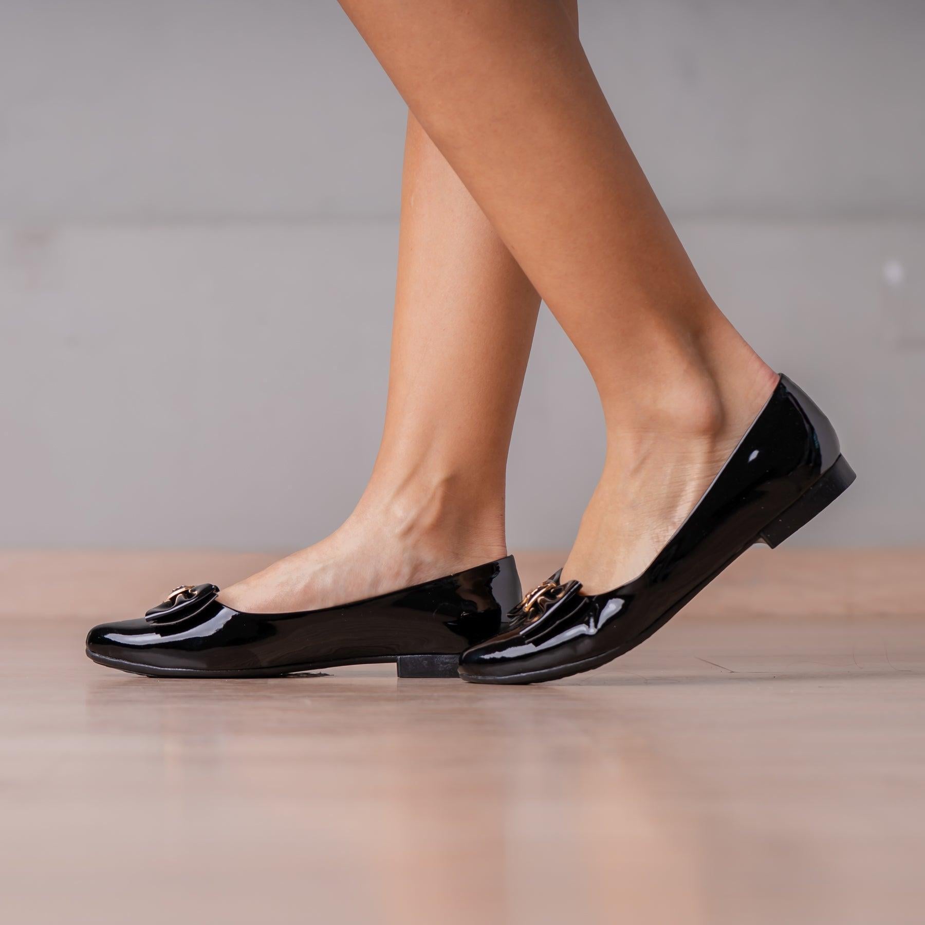 BALLERINAS MUJER SAFIYA NEGRO CHAROL - 1