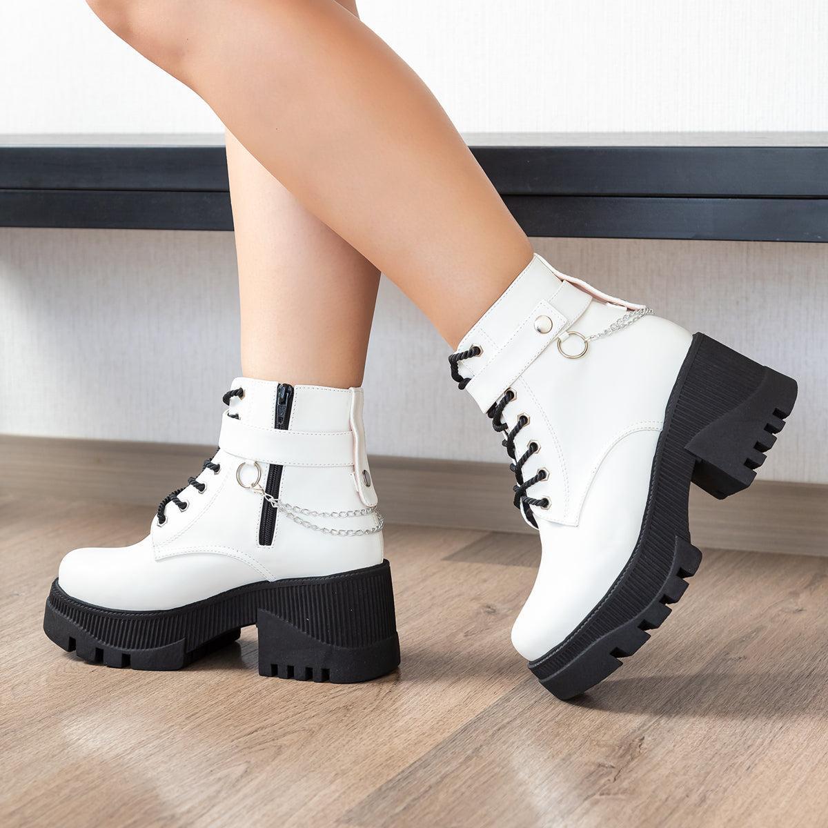 BOTAS MUJER POTAXIE BLANCO - 1