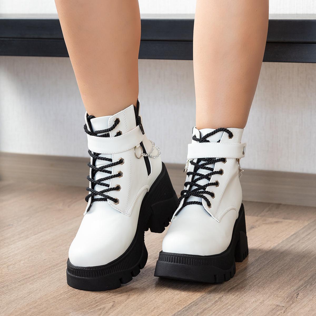 BOTAS MUJER POTAXIE BLANCO - 2
