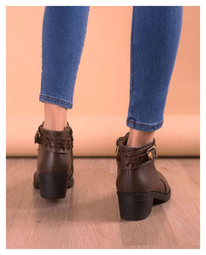 BOTINES MUJER NAGOYA MARRON - 3