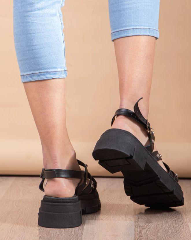 SANDALIAS CASUALES MUJER RAFAELA NEGRO - 3