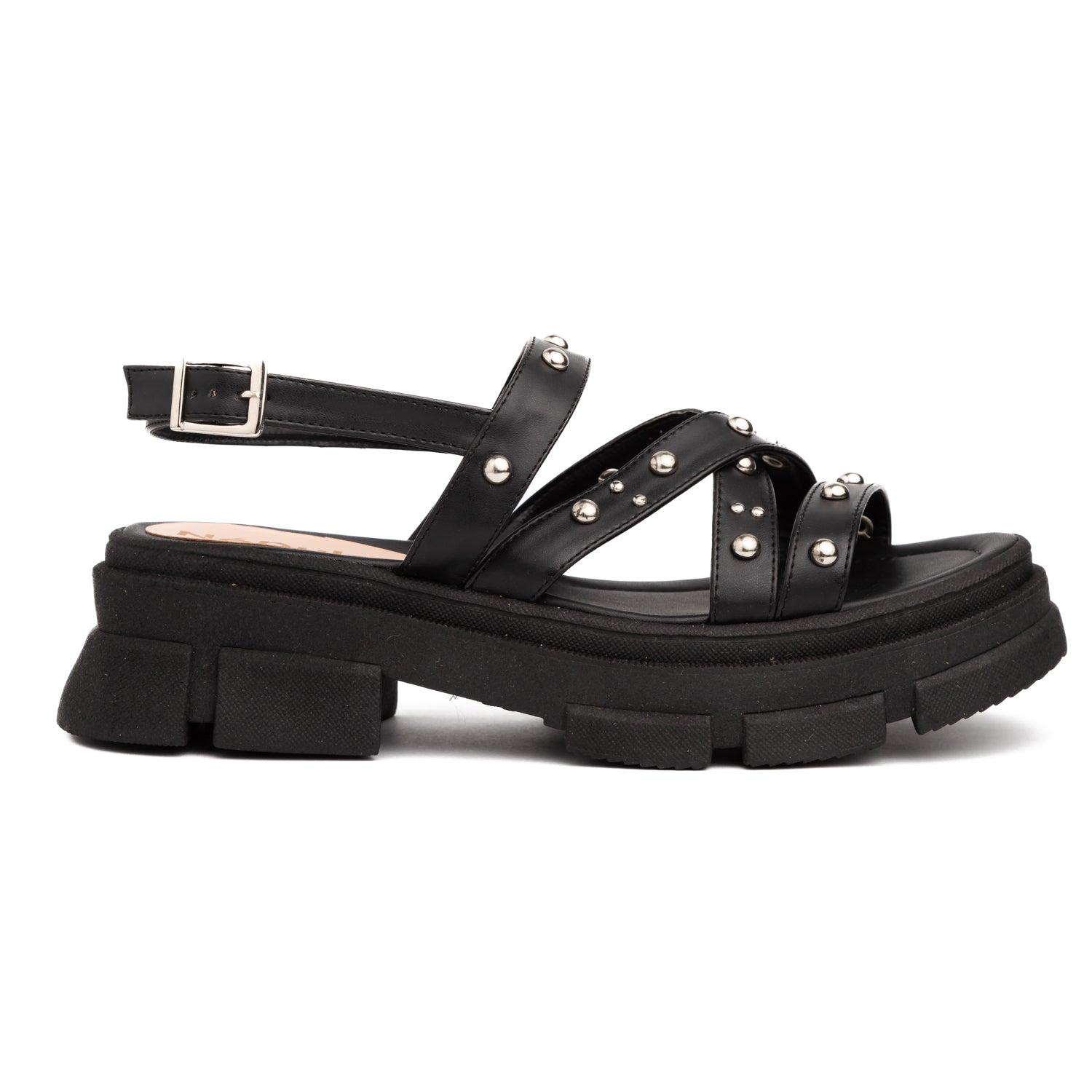 SANDALIAS CASUALES MUJER RAFAELA NEGRO - 4