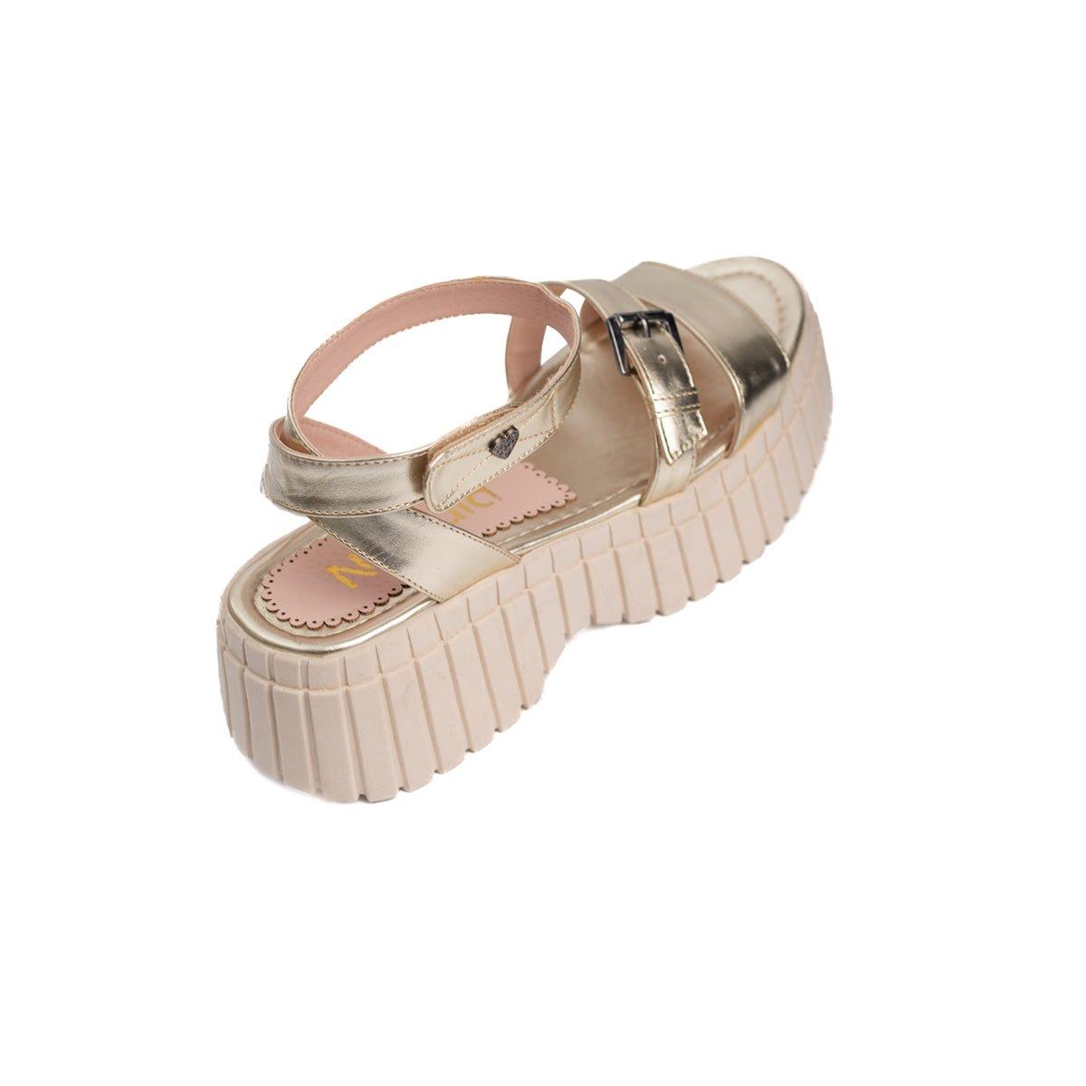 SANDALIAS CASUALES MUJER BRANA DORADO - 6