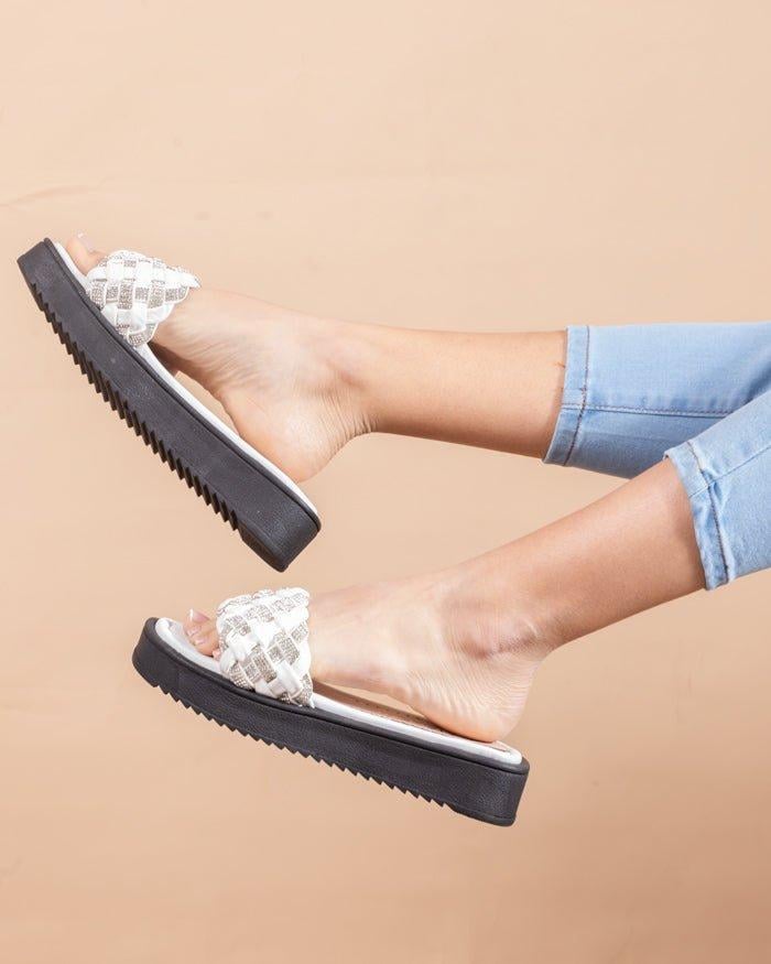 SANDALIAS CASUALES MUJER LARISSA BLANCO - 1