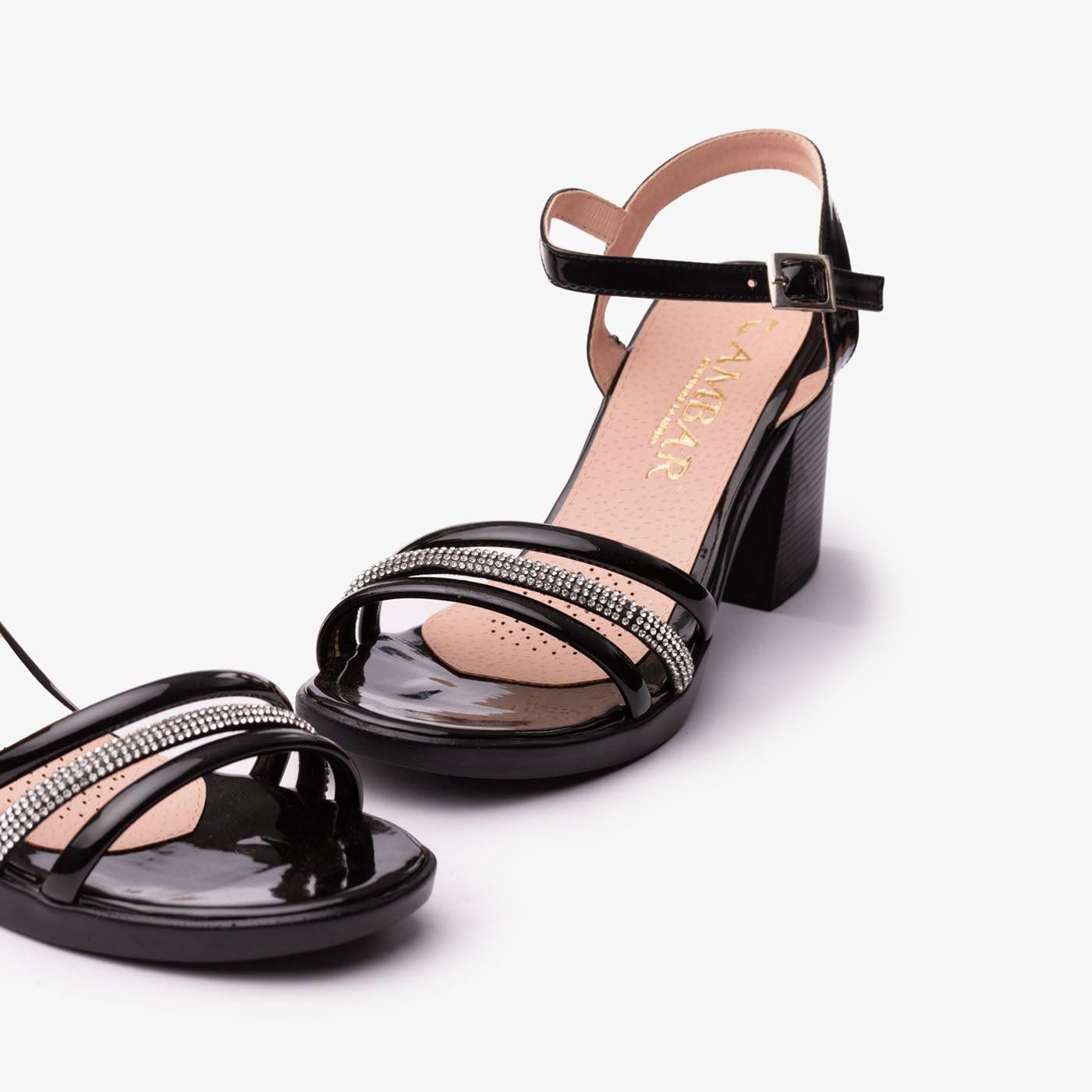 SANDALIAS DE VESTIR MUJER CALANDRIA NEGRO - 2