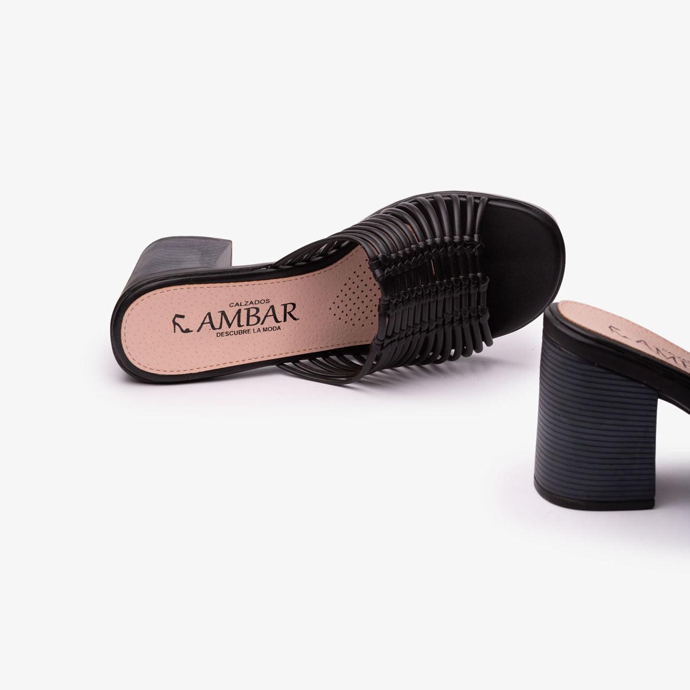 SANDALIAS DE VESTIR MUJER CALANDRIA NEGRO - 4