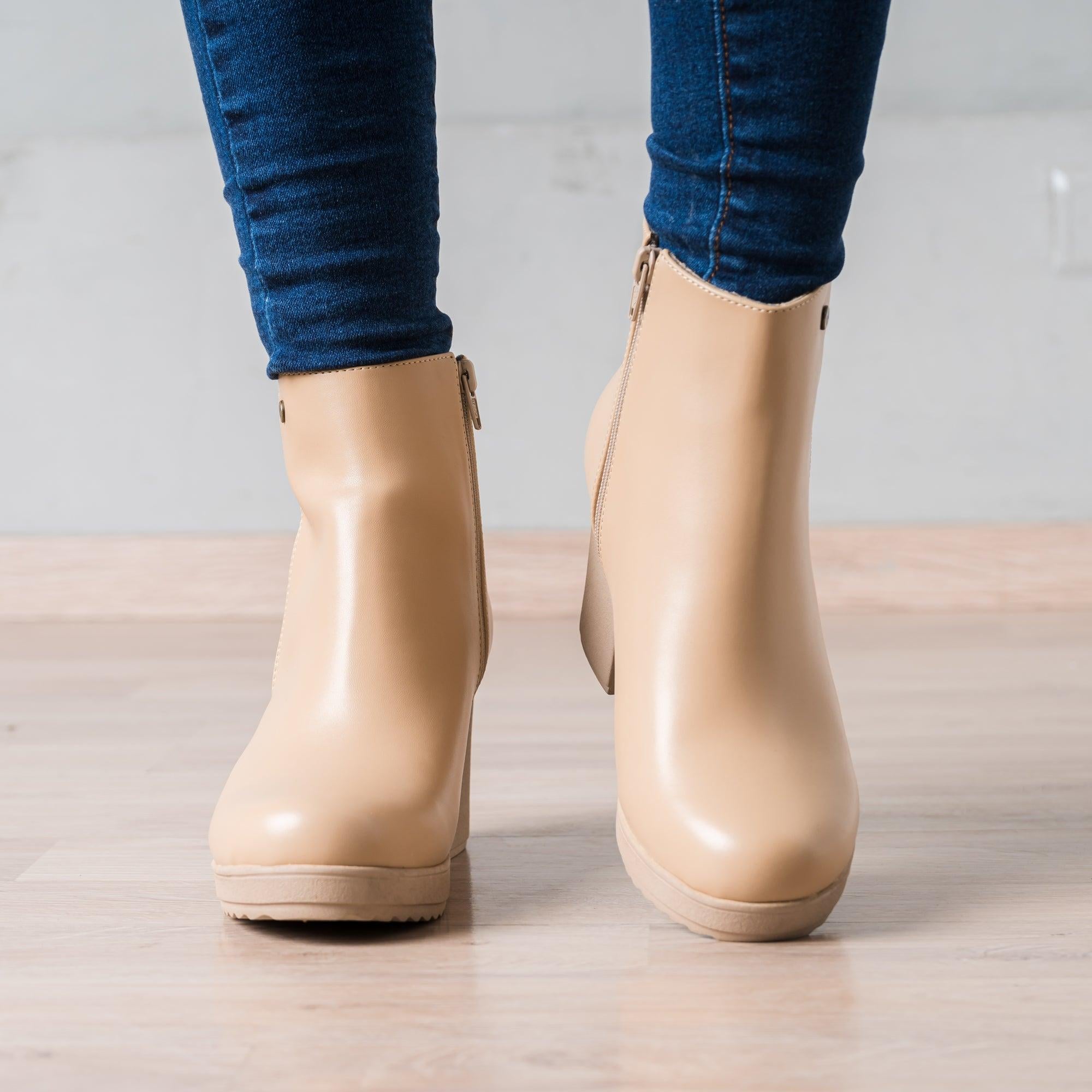 BOTINES MUJER ANUKET BEIGE - 2
