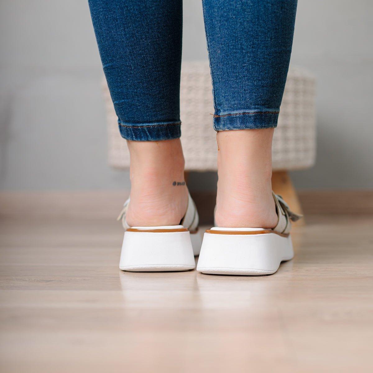 SANDALIAS CASUALES MUJER BENZIM BLANCO - 3