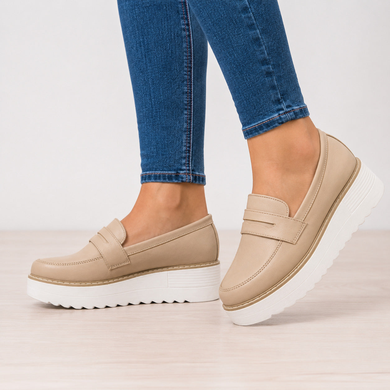 MOCASINES MUJER ELAN BEIGE - 6