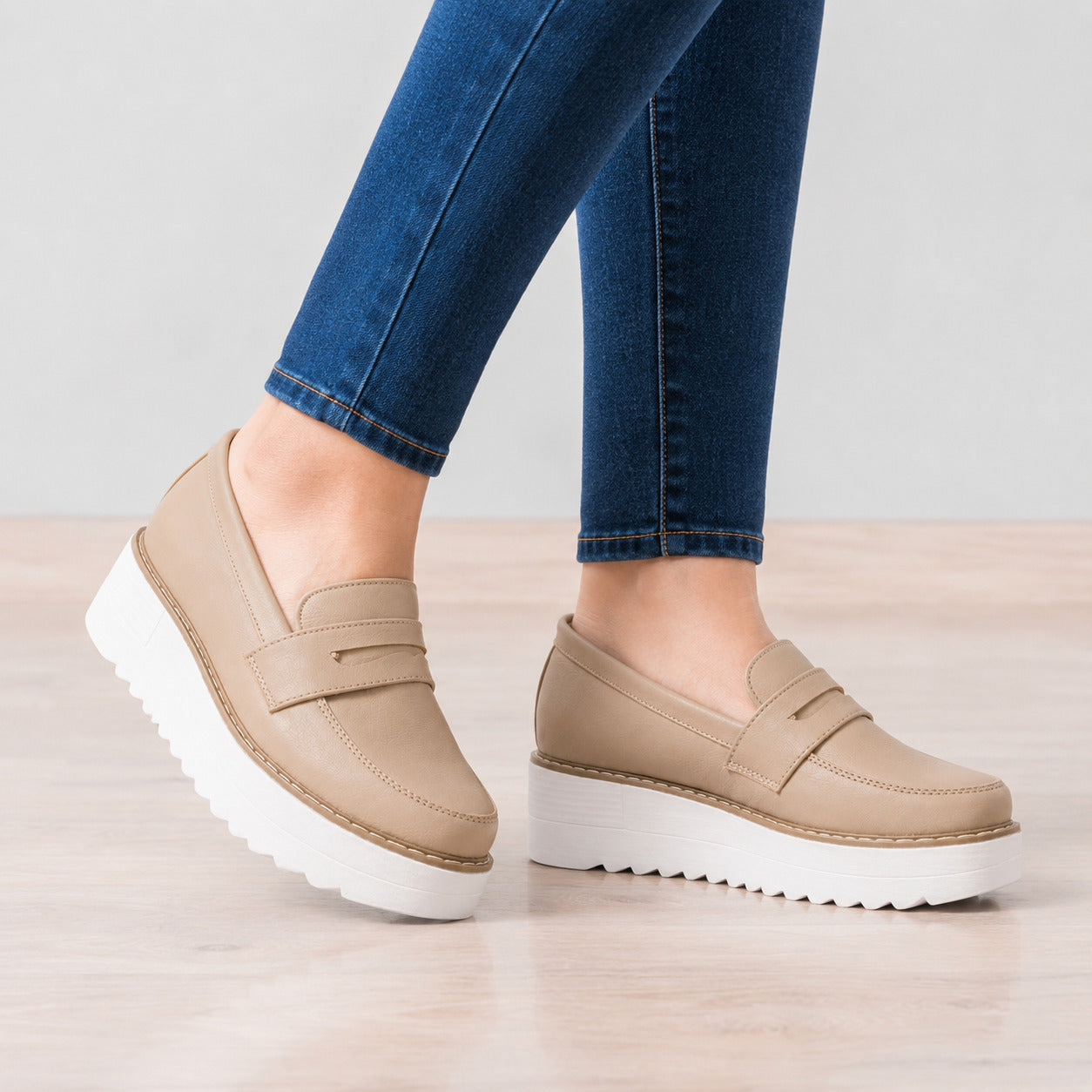 MOCASINES MUJER ELAN BEIGE - 7
