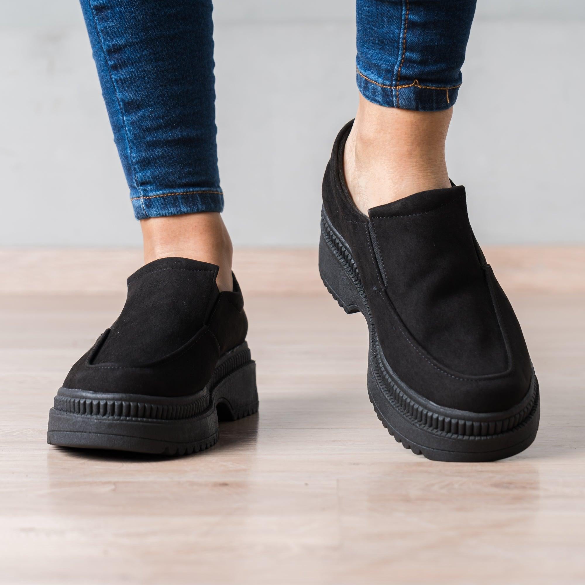 MOCASINES MUJER SERQUET NEGRO GAMUZA - 2