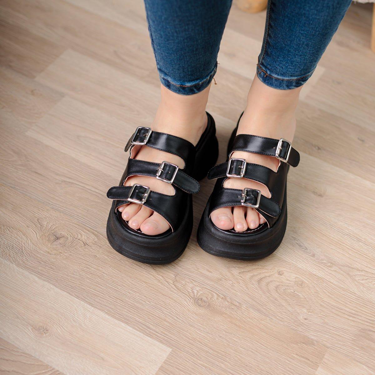 SANDALIAS CASUALES MUJER MILUSA NEGRO - 2