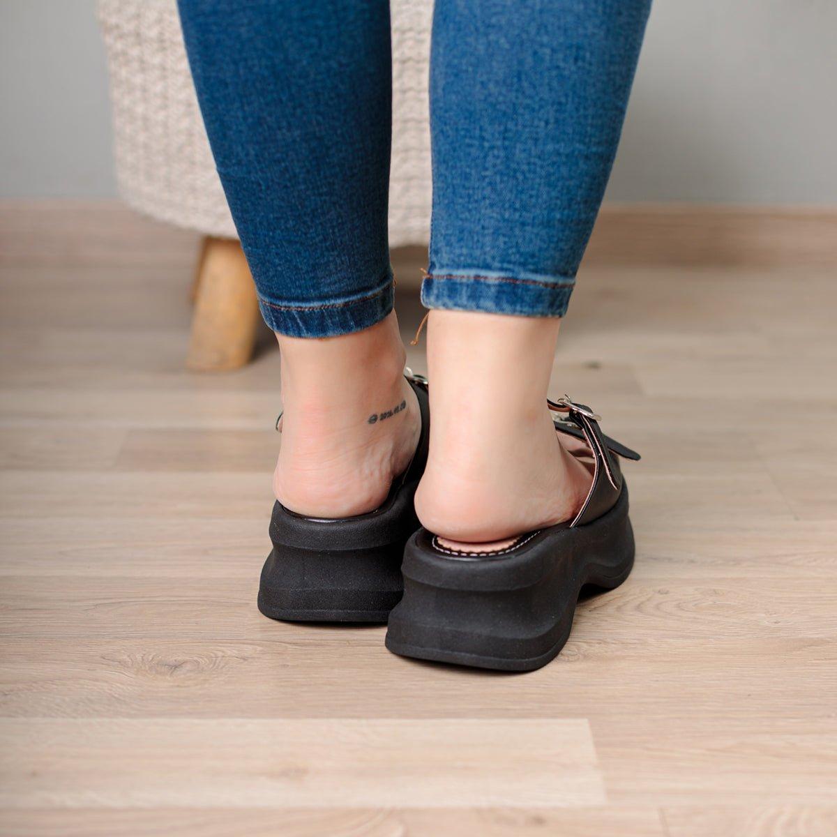 SANDALIAS CASUALES MUJER MILUSA NEGRO - 3