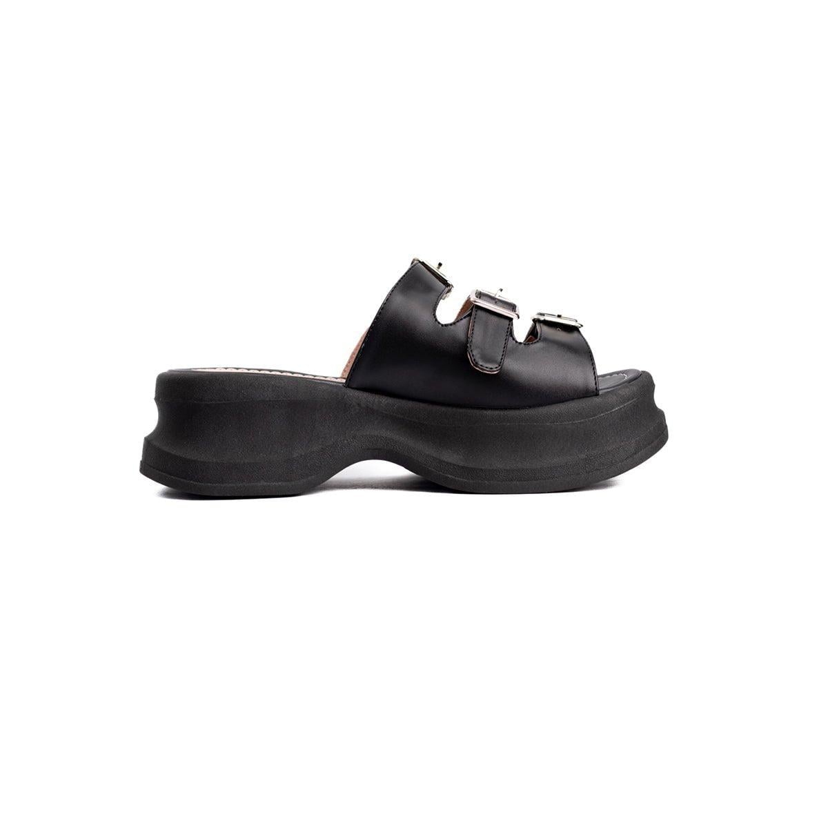 SANDALIAS CASUALES MUJER MILUSA NEGRO - 4