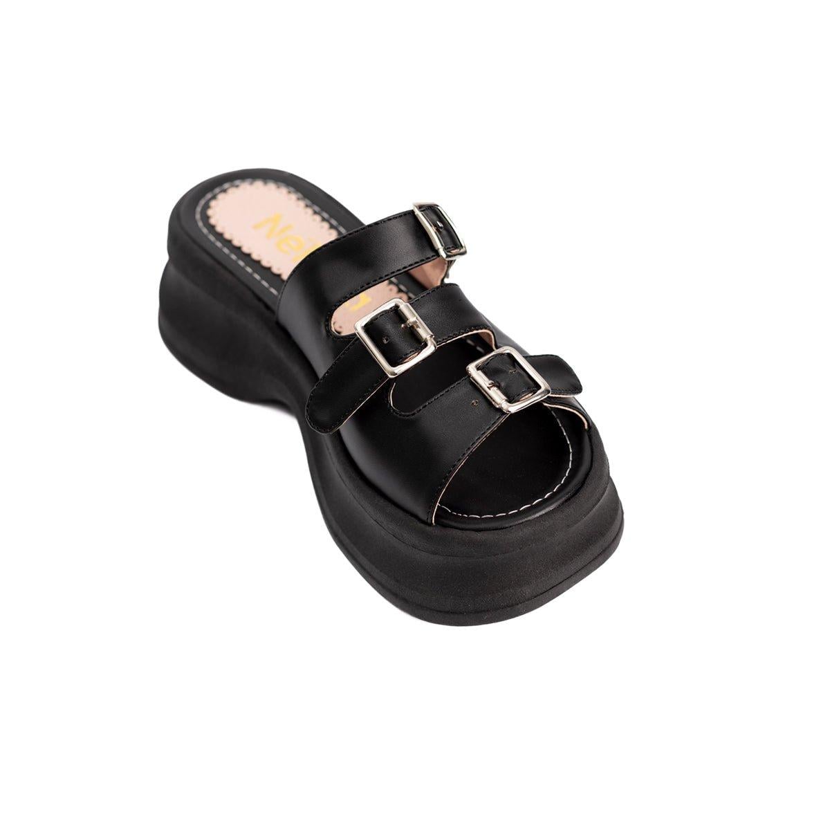 SANDALIAS CASUALES MUJER MILUSA NEGRO - 5