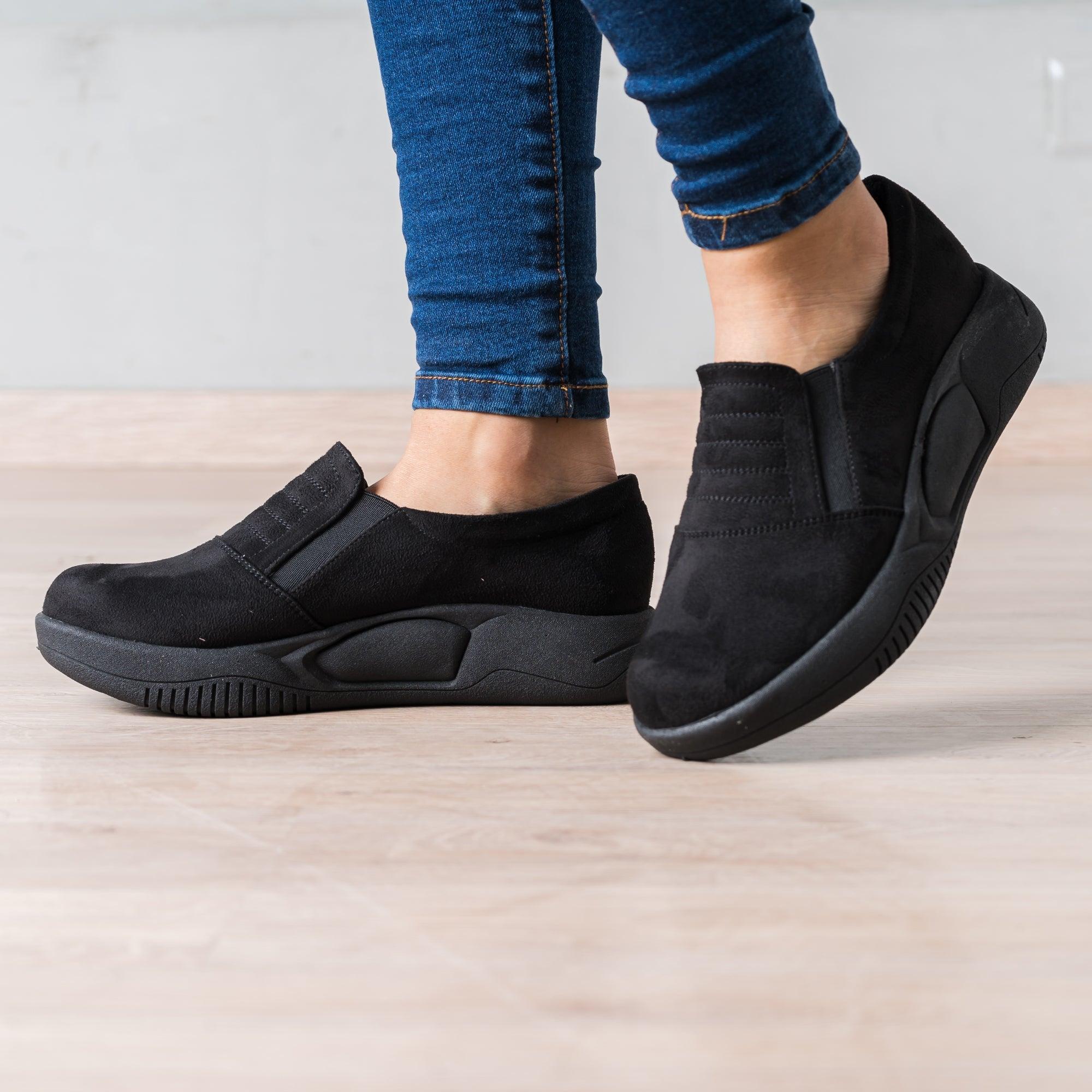 MOCASINES MUJER ASWAD NEGRO - 1