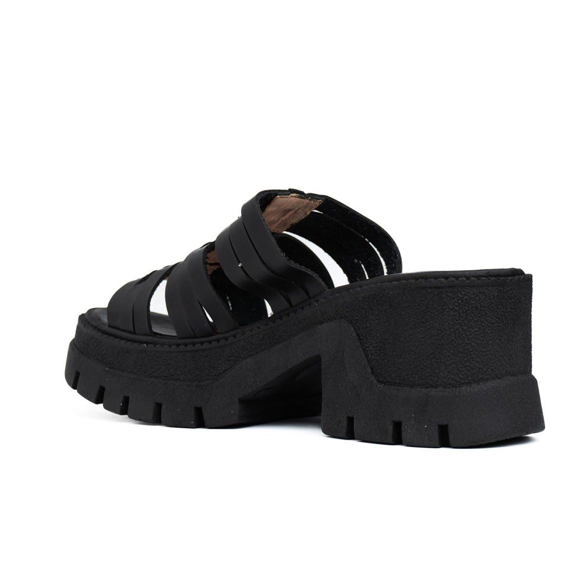 SANDALIAS CASUALES MUJER JOB NEGRO - 4