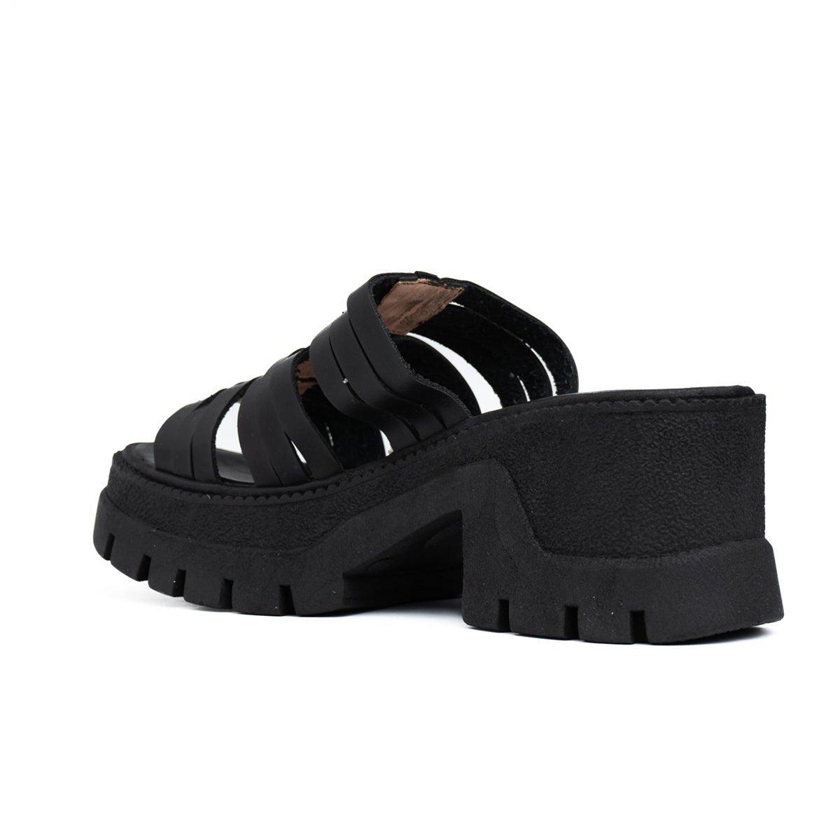 SANDALIAS CASUALES MUJER JOB NEGRO - 4