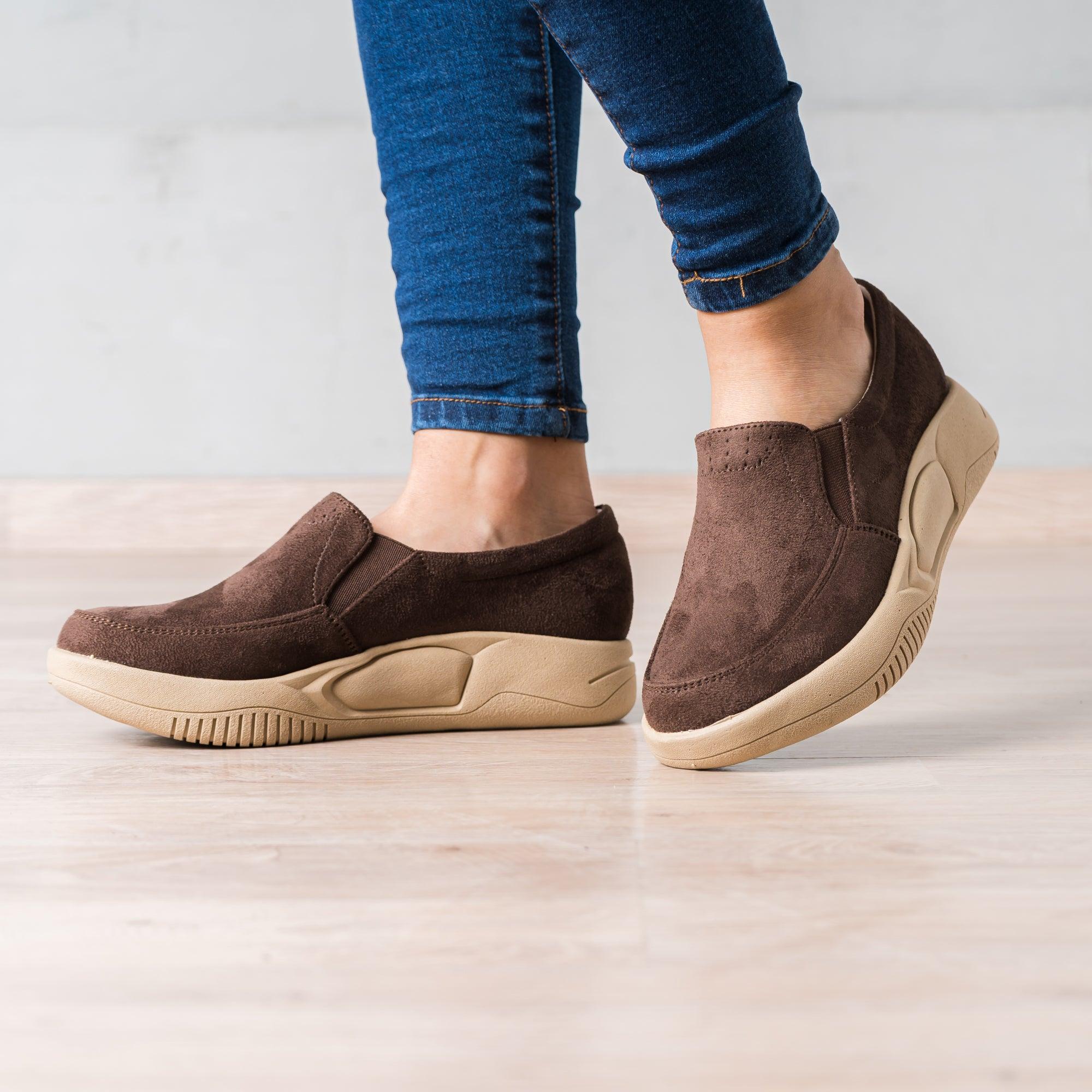 MOCASINES MUJER KARIHA MARRÓN - 1