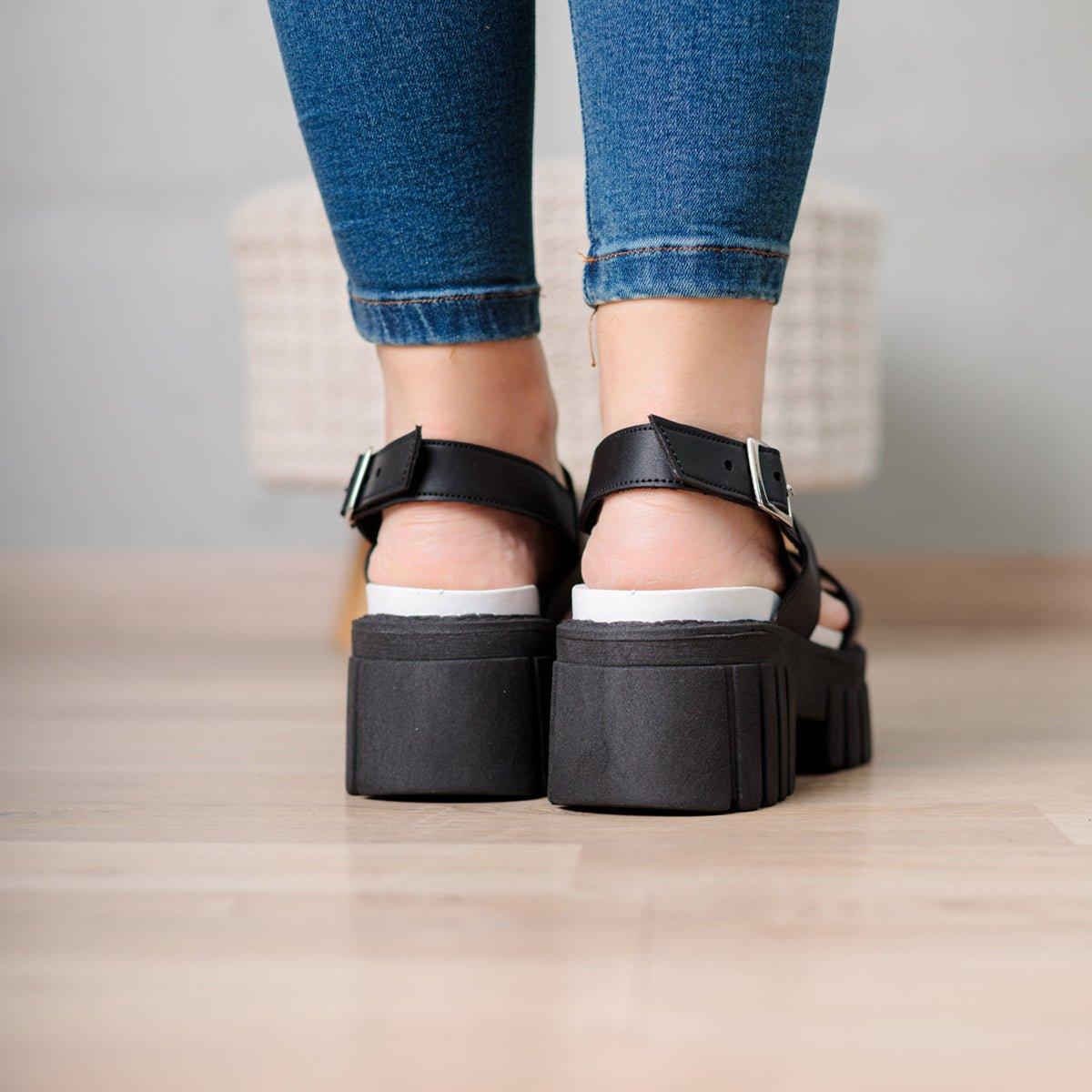 SANDALIAS CASUALES MUJER HANOBI NEGRO - 3