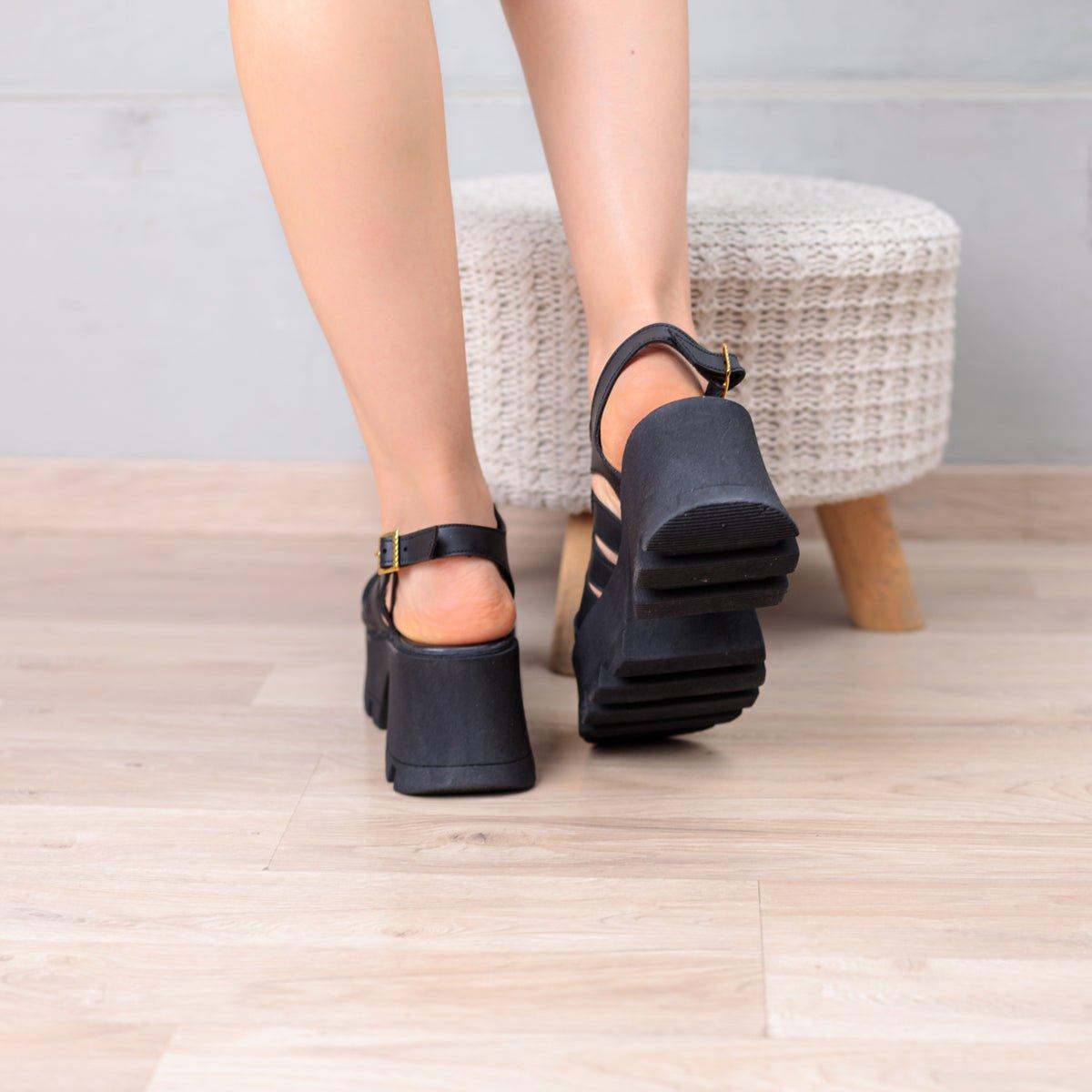 SANDALIAS CASUALES MUJER LUSAKA NEGRO - 3