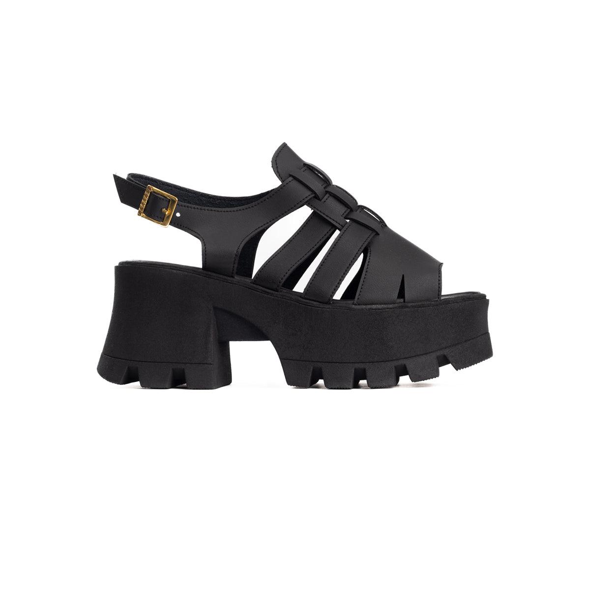 SANDALIAS CASUALES MUJER LUSAKA NEGRO - 4