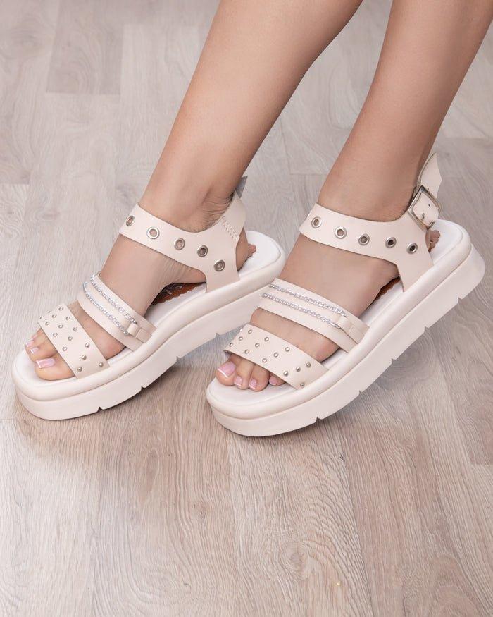 SANDALIAS CASUALES MUJER MONACO NUDE - 1