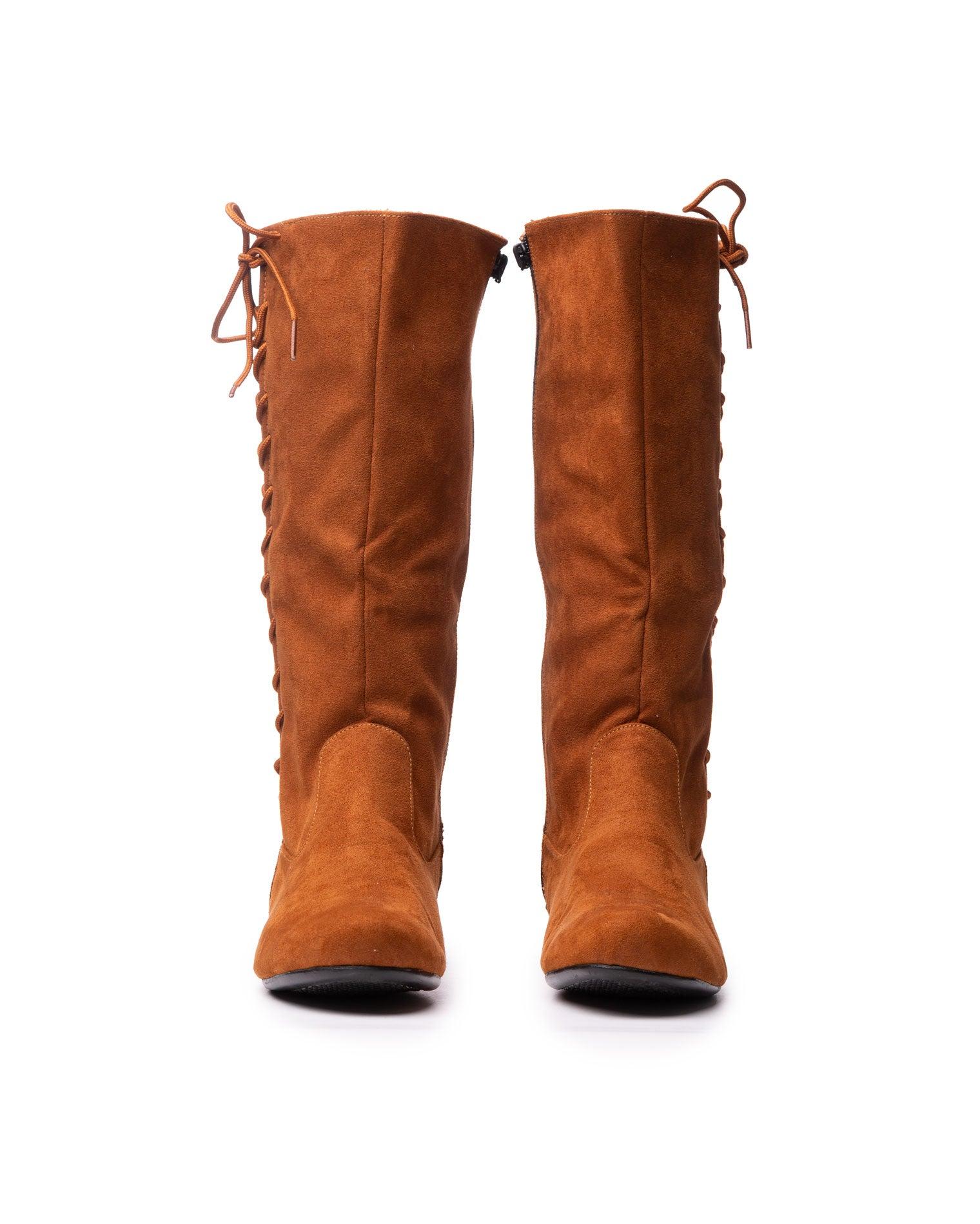 BOTAS MUJER KARRATHA CAMEL GAMUZA - 7