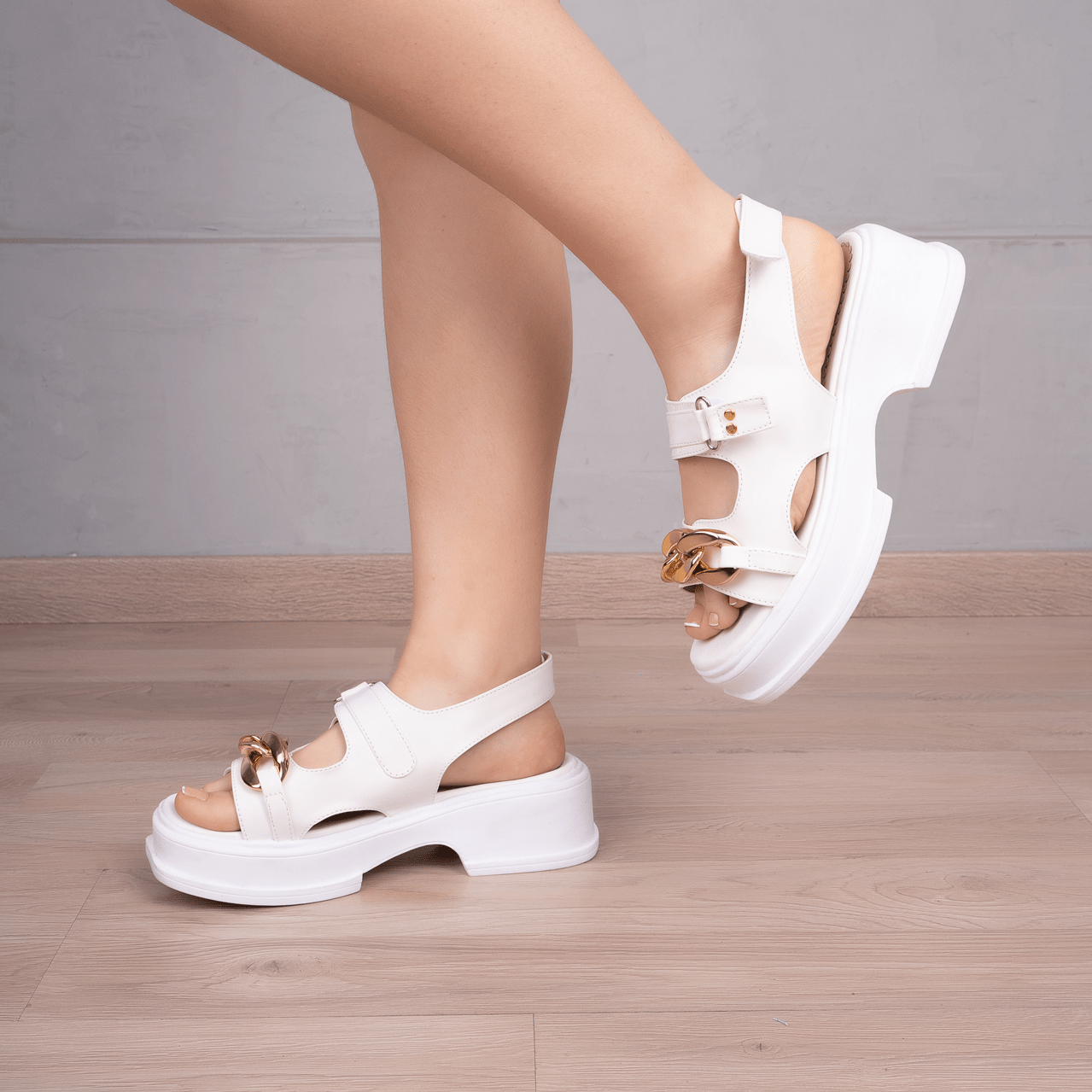SANDALIAS CASUALES MUJER MONROVIA BLANCO - 1