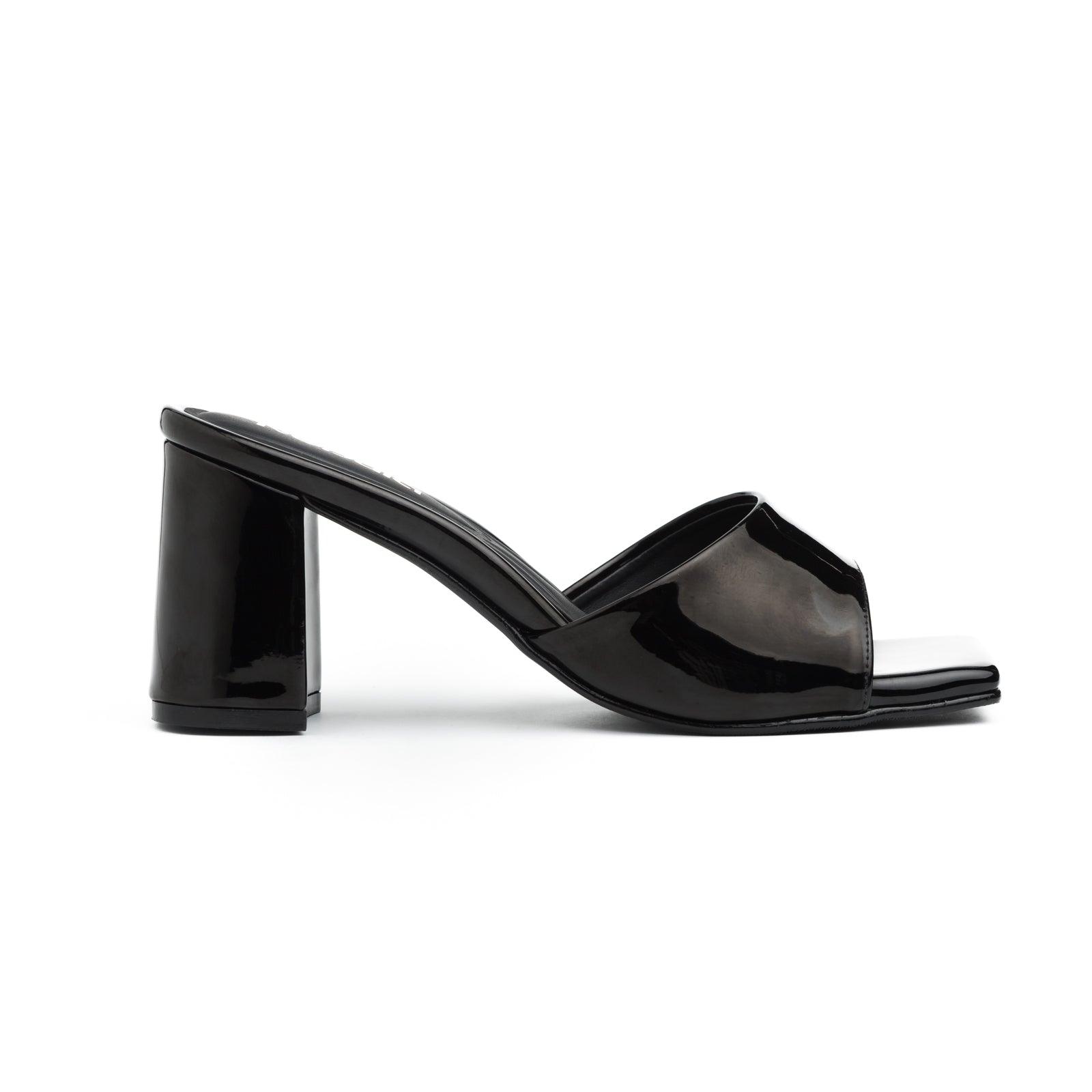 SANDALIAS DE VESTIR MUJER ALY NEGRO CHAROL - 4