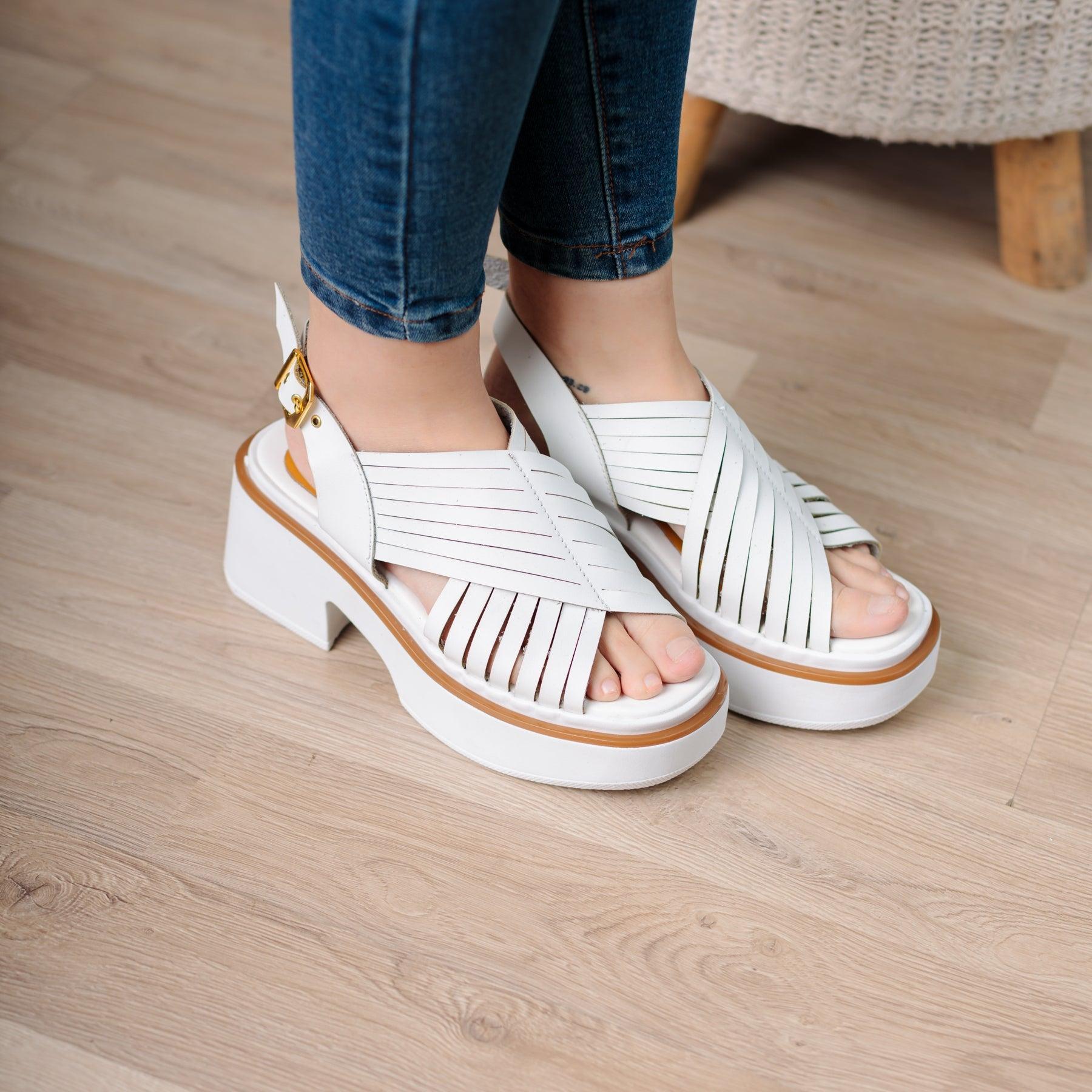 SANDALIAS CASUALES MUJER BRENTONI BLANCO - 1