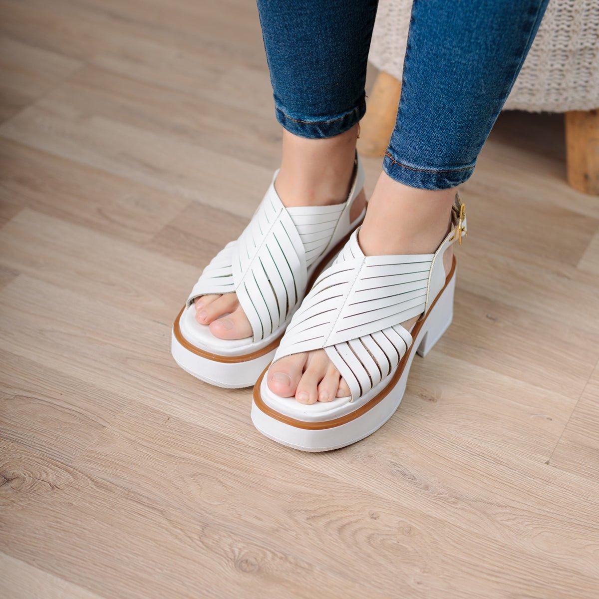SANDALIAS CASUALES MUJER BRENTONI BLANCO - 2