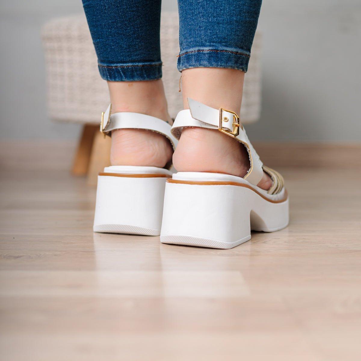 SANDALIAS CASUALES MUJER BRENTONI BLANCO - 3