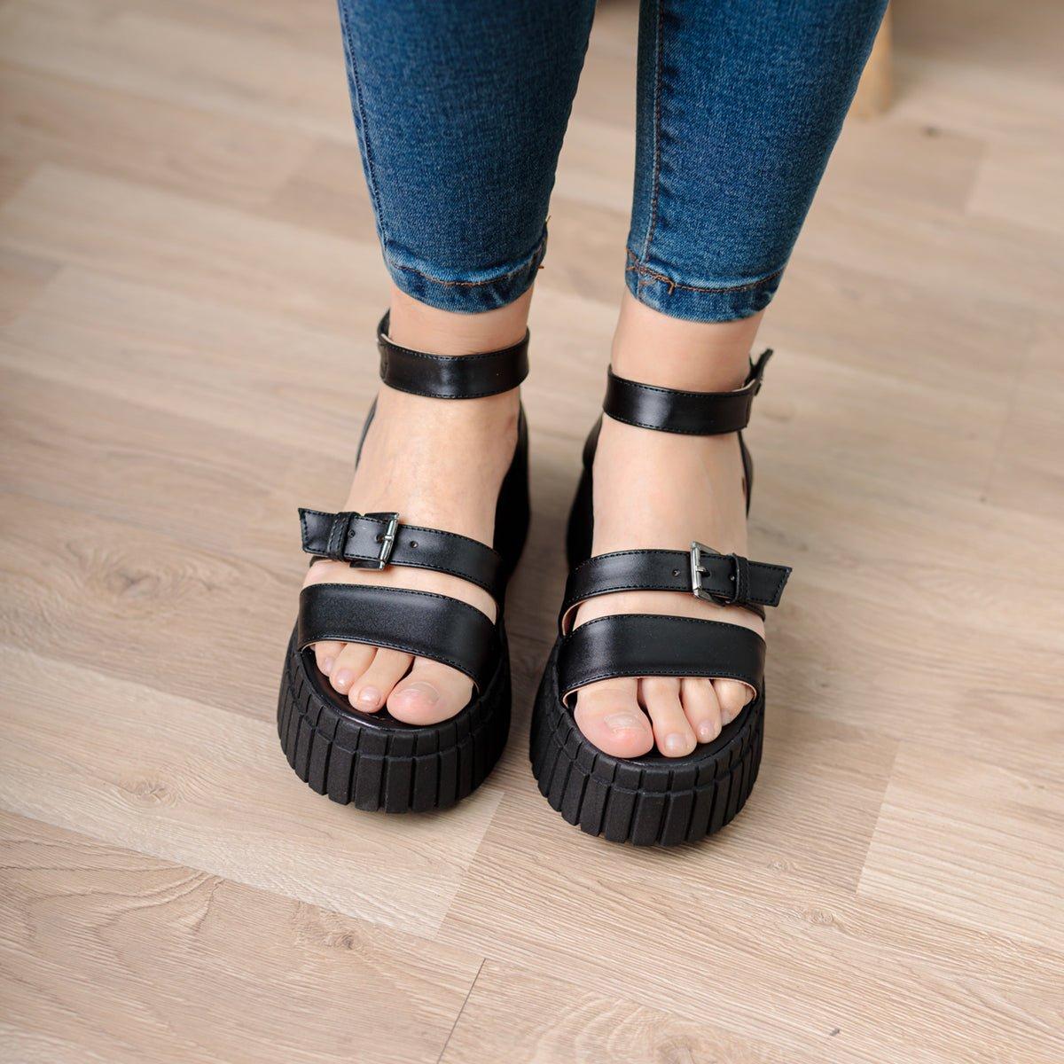 SANDALIAS CASUALES MUJER BRANA NEGRO - 2