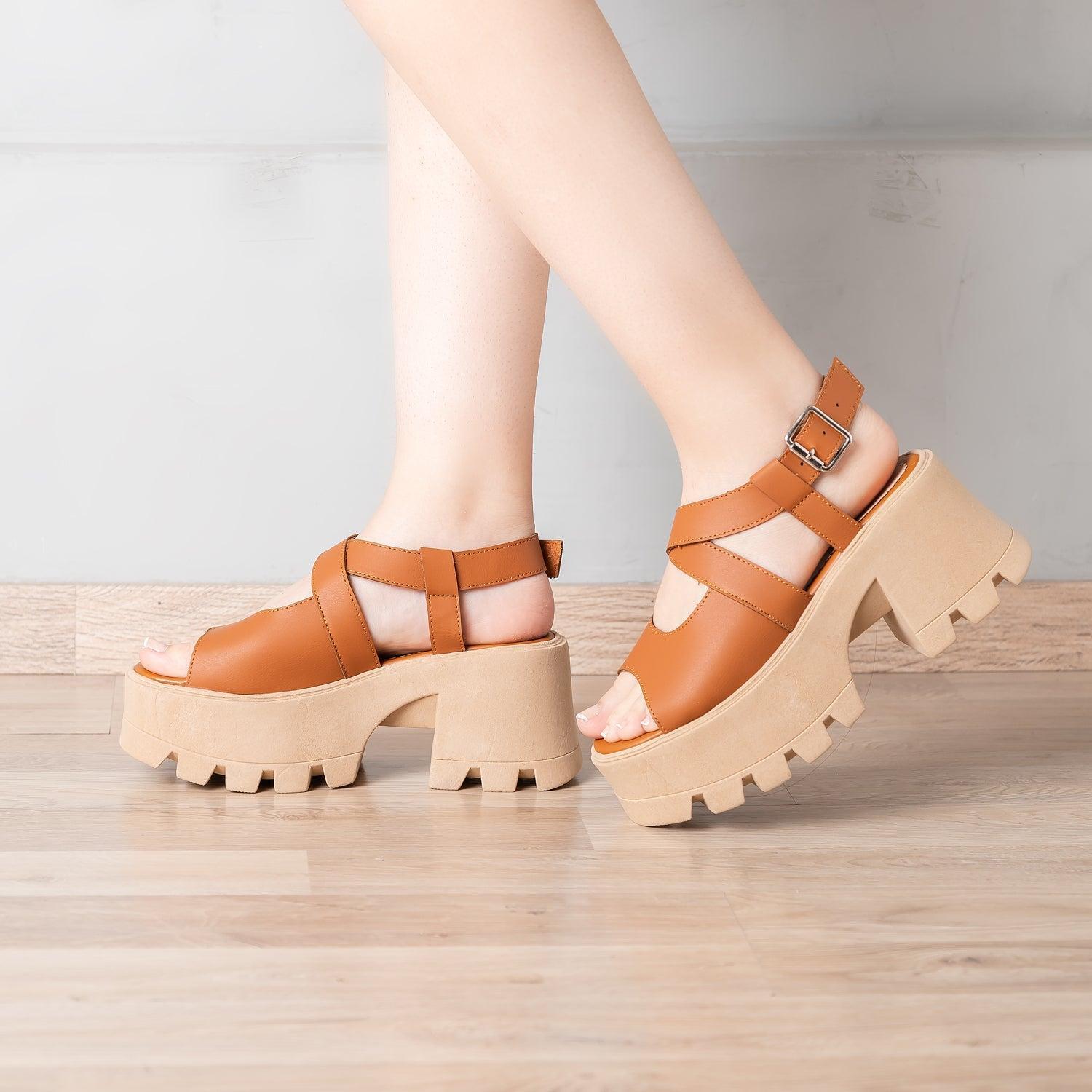 SANDALIAS CASUALES MUJER VENUS CAMEL - 1