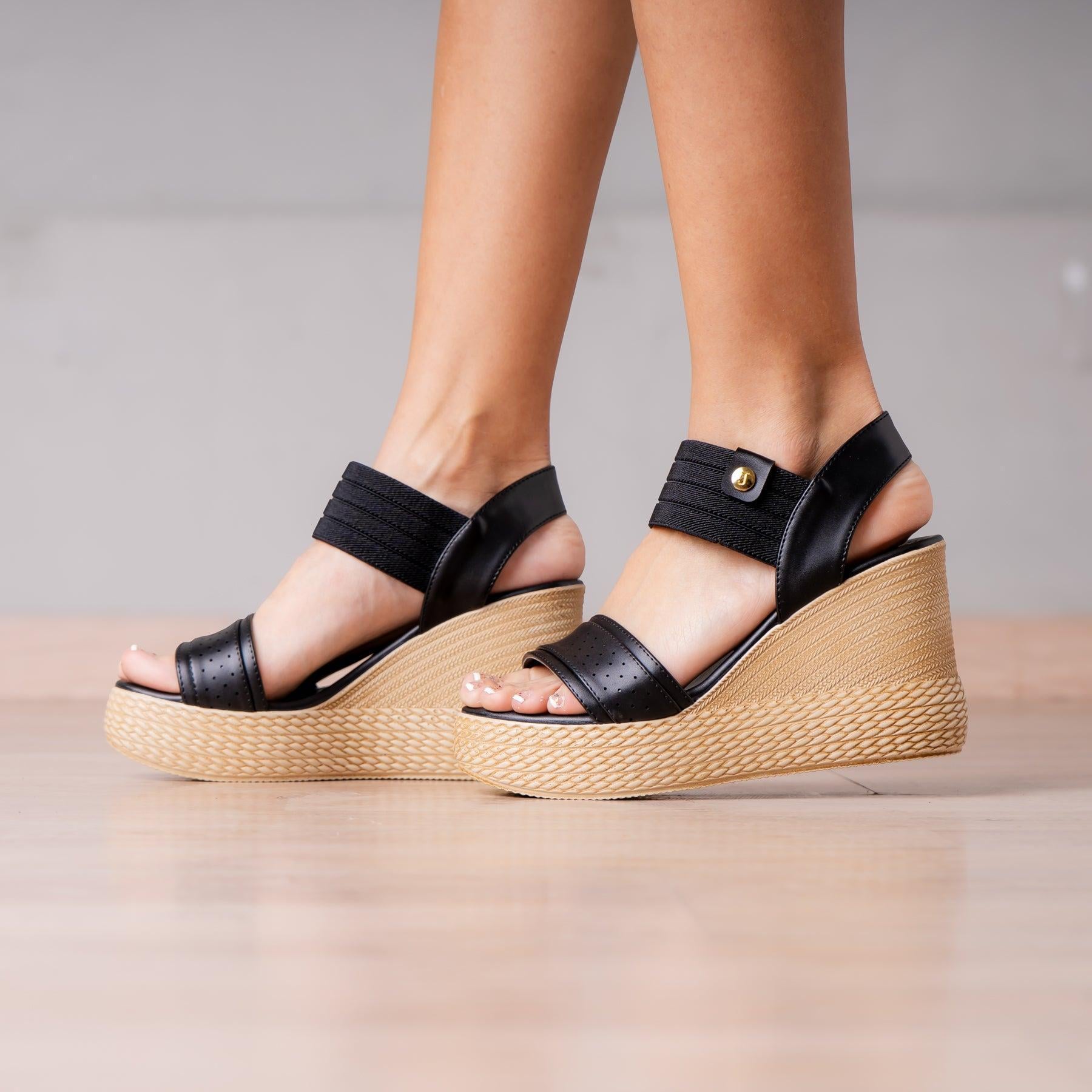 SANDALIAS CASUALES MUJER ZACARIAS NEGRO - 1