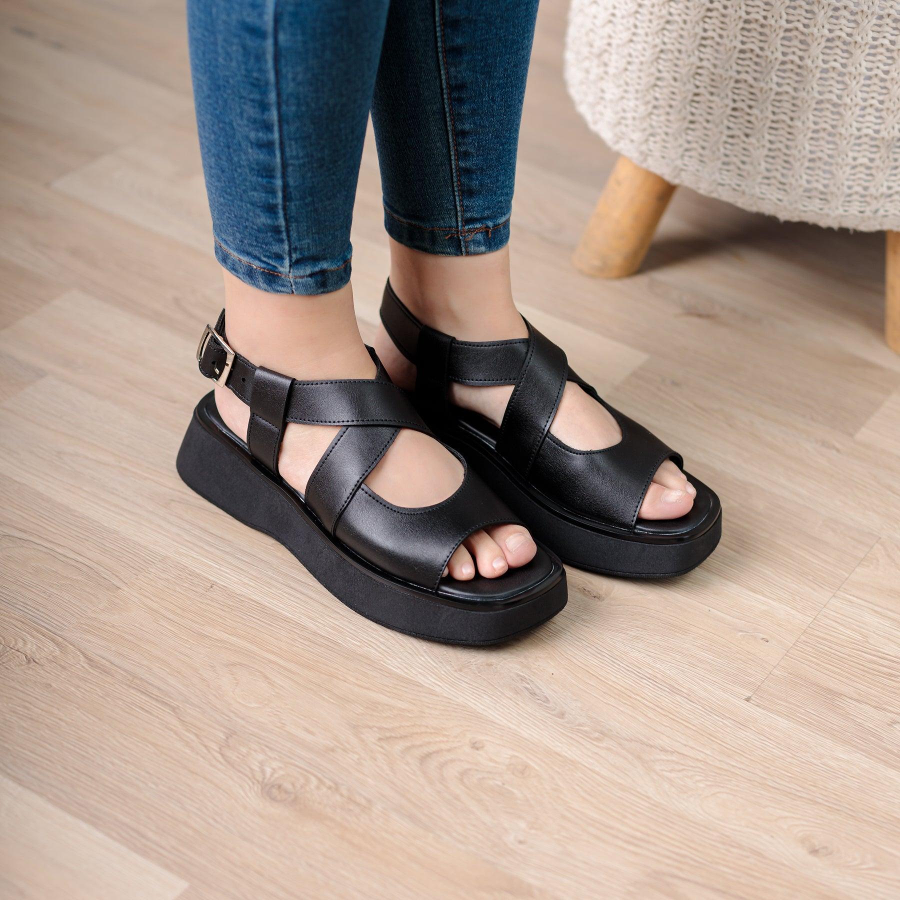 SANDALIAS CASUALES MUJER SHEYLA NEGRO - 1