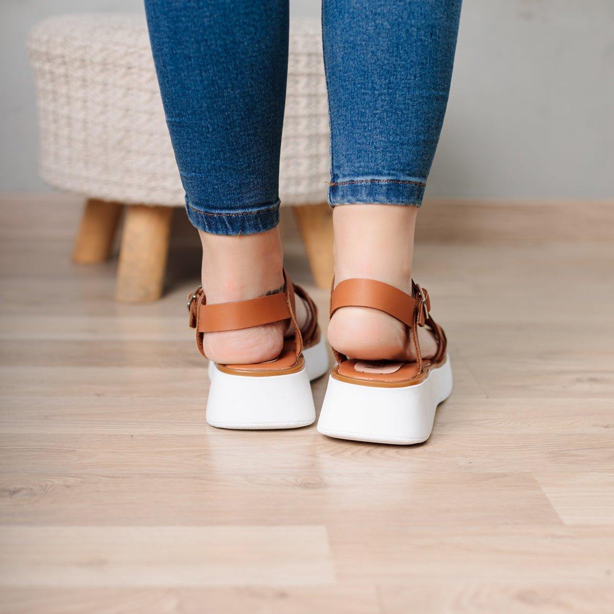 SANDALIAS CASUALES MUJER NURIAH CAMEL - 3