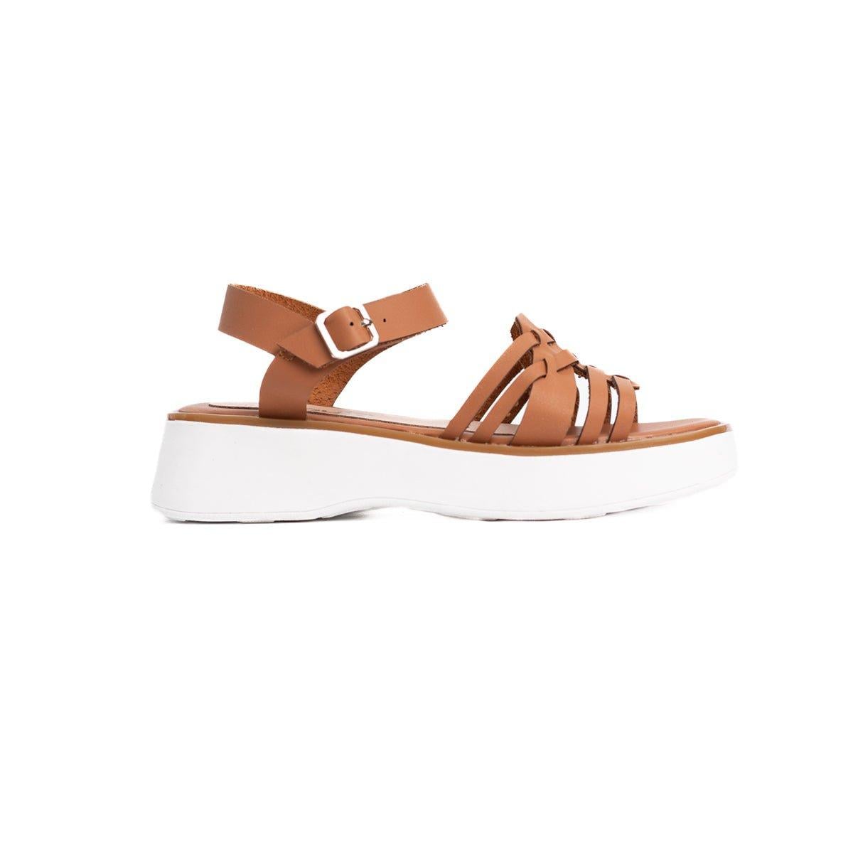 SANDALIAS CASUALES MUJER NURIAH CAMEL - 4