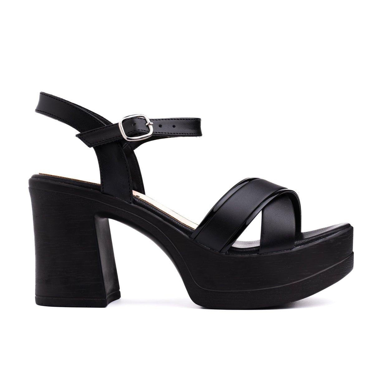 SANDALIAS DE VESTIR MUJER STHUANI NEGRO - 4