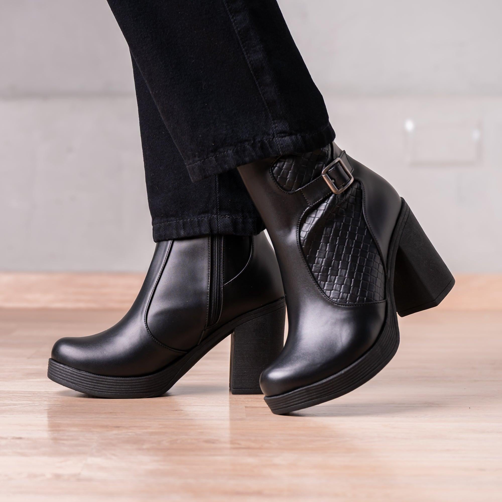 BOTINES MUJER ROZBERITH NEGRO - 1