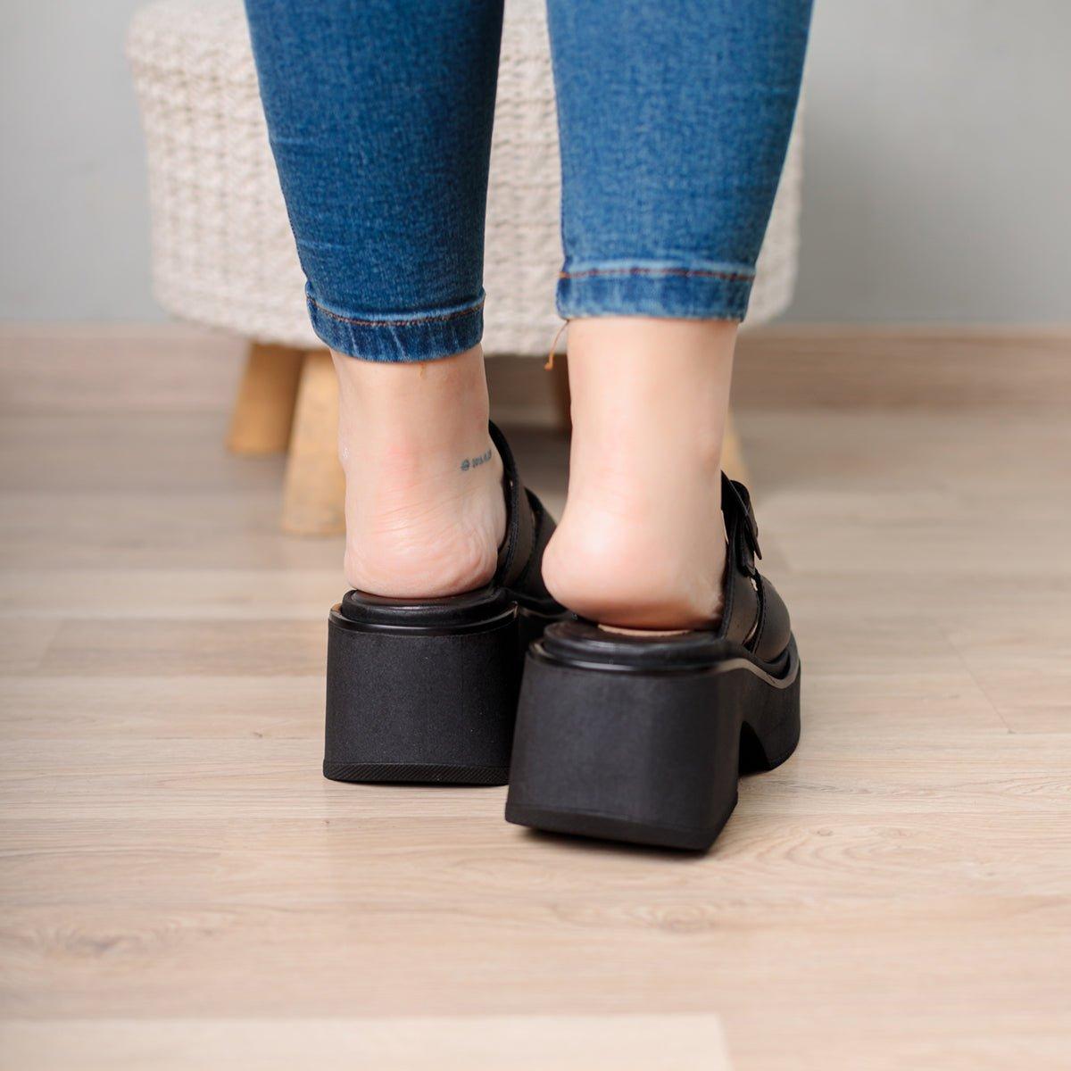 SANDALIAS CASUALES MUJER GUSTOV NEGRO - 3