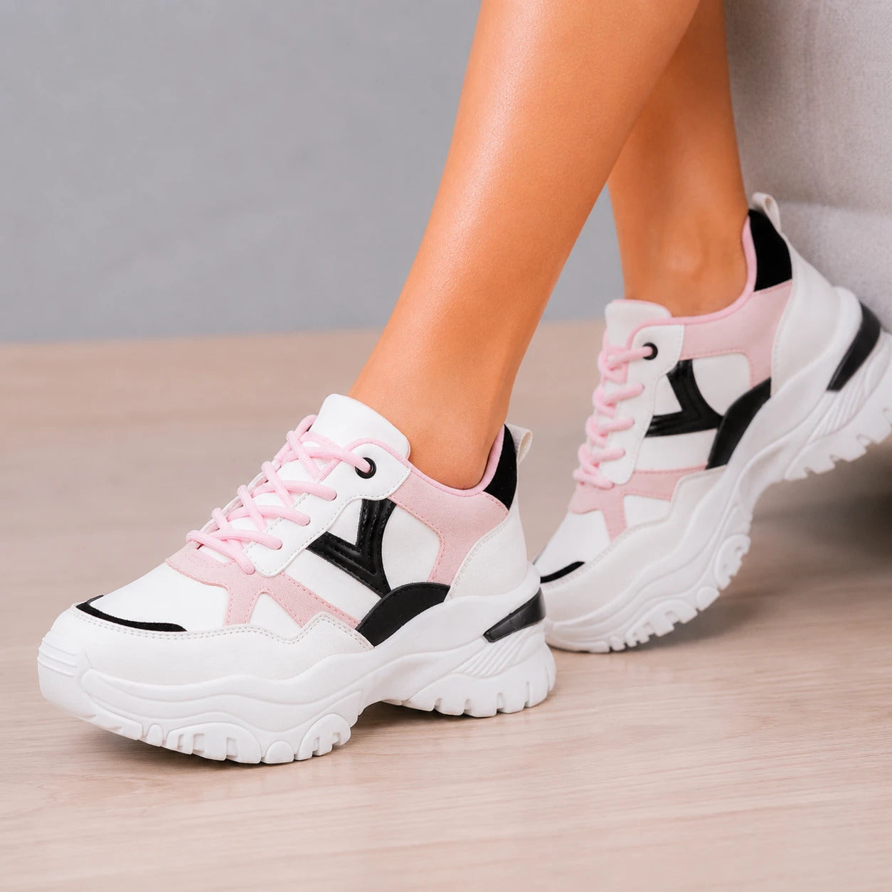ZAPATILLAS URBANAS MUJER MILAN ROSADO - 1