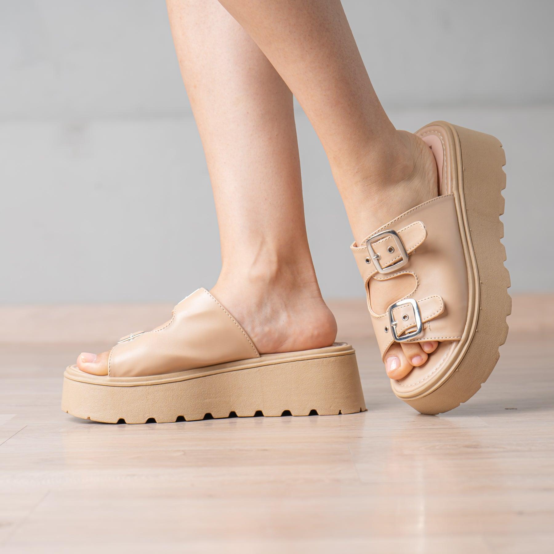 SANDALIAS CASUALES MUJER JOVINAH BEIGE - 1