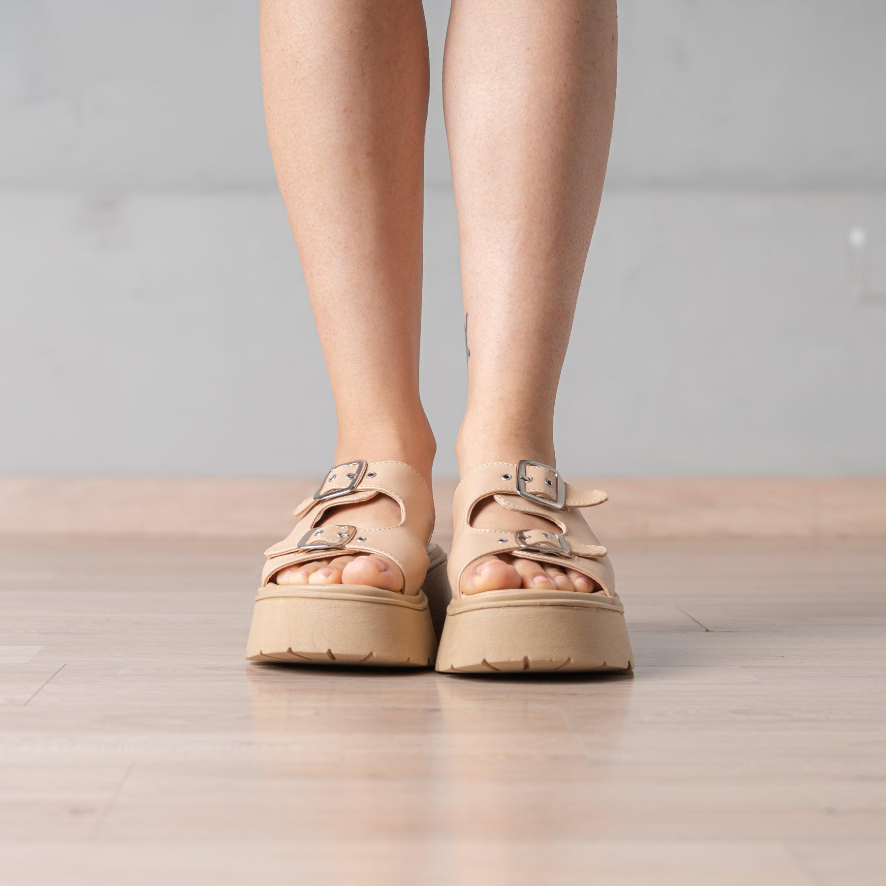 SANDALIAS CASUALES MUJER JOVINAH BEIGE - 2
