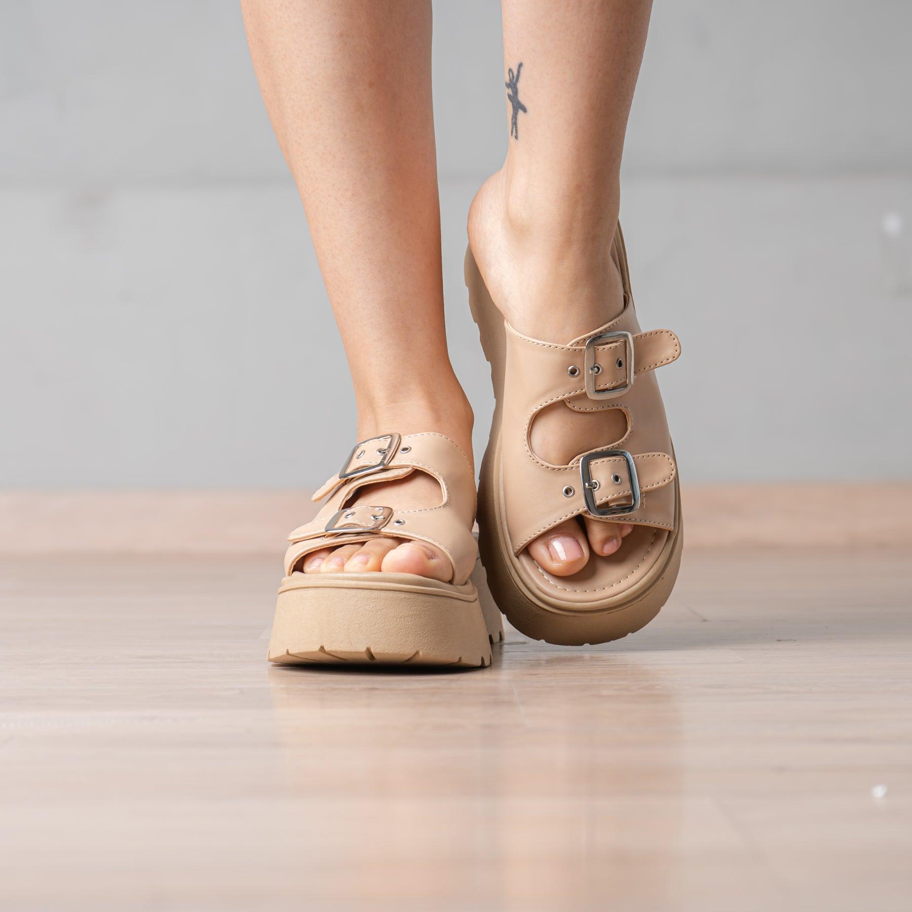 SANDALIAS CASUALES MUJER JOVINAH BEIGE - 3