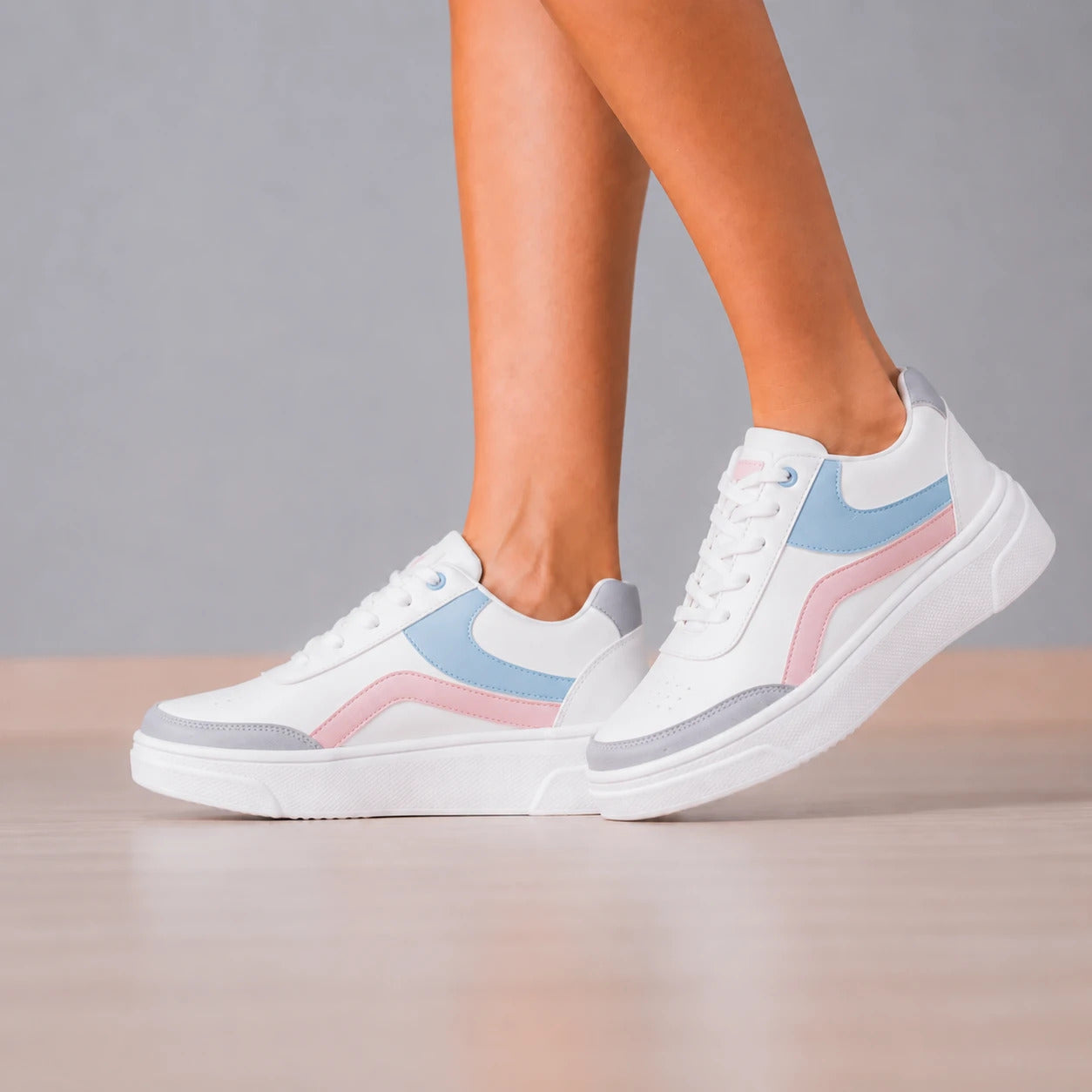 ZAPATILLAS URBANAS MUJER BOOM CELESTE - 1